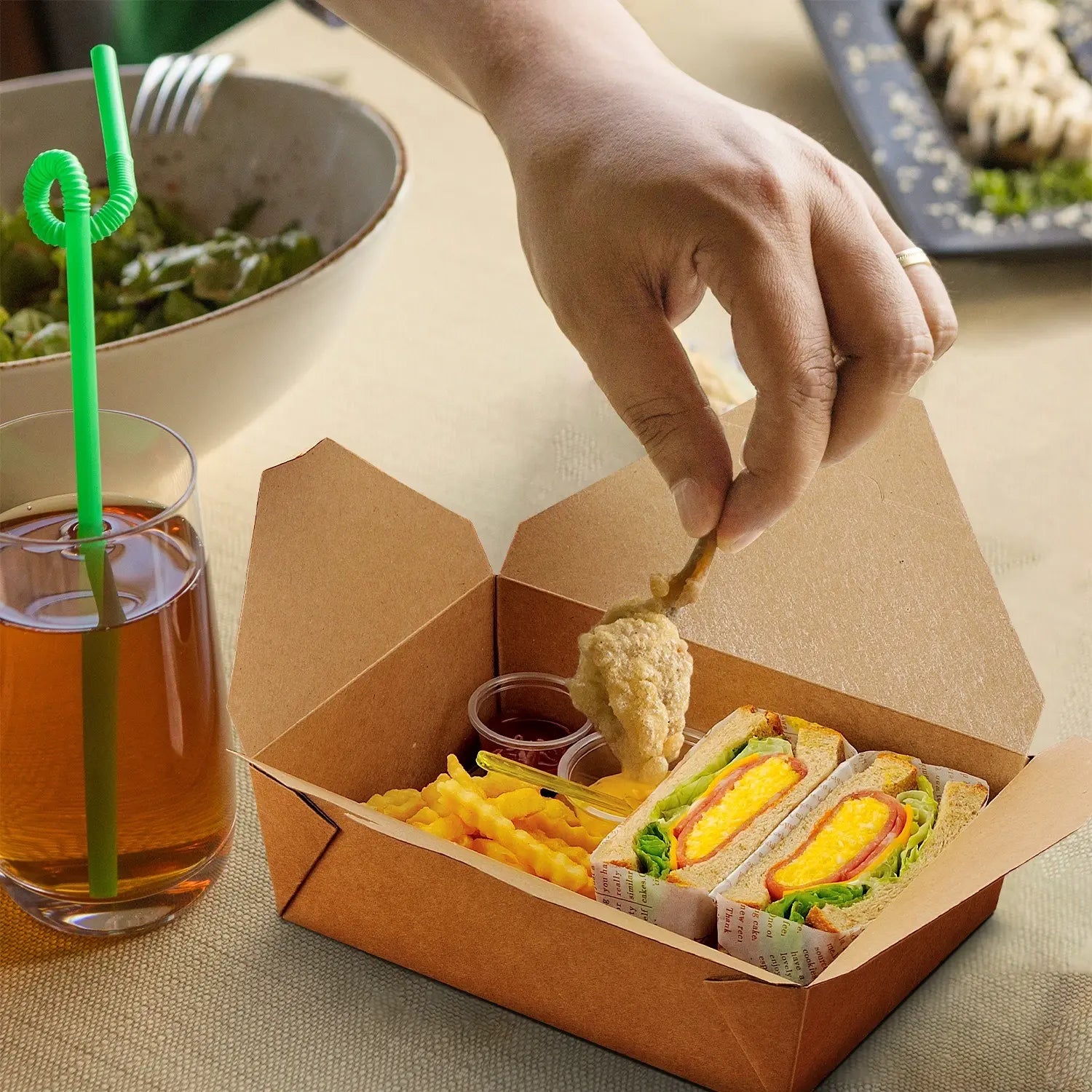 51oz Kraft Paper  Take-Out Boxes - 200/Case