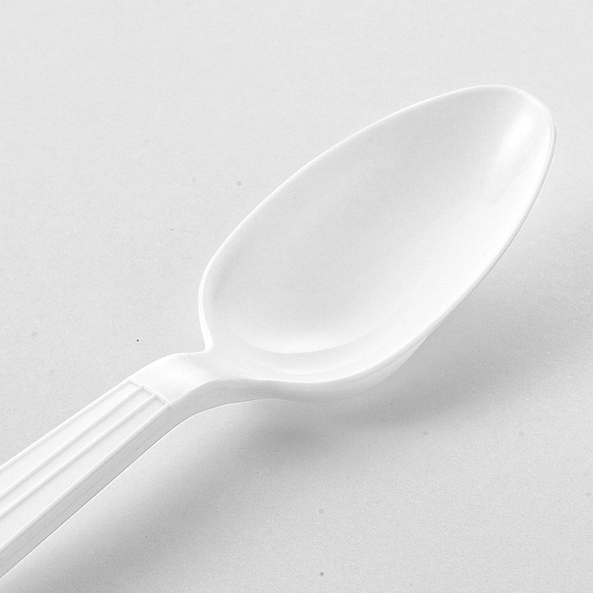 [1,000ct] PP Plastic Heavy Weight Wrapped Tea Spoons | White