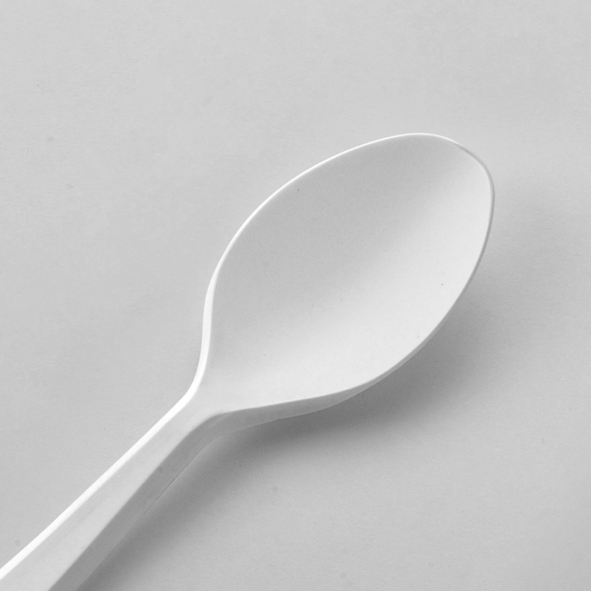 [150ct] Compostable PLA Heavy Weight Tea Spoons | Whtie