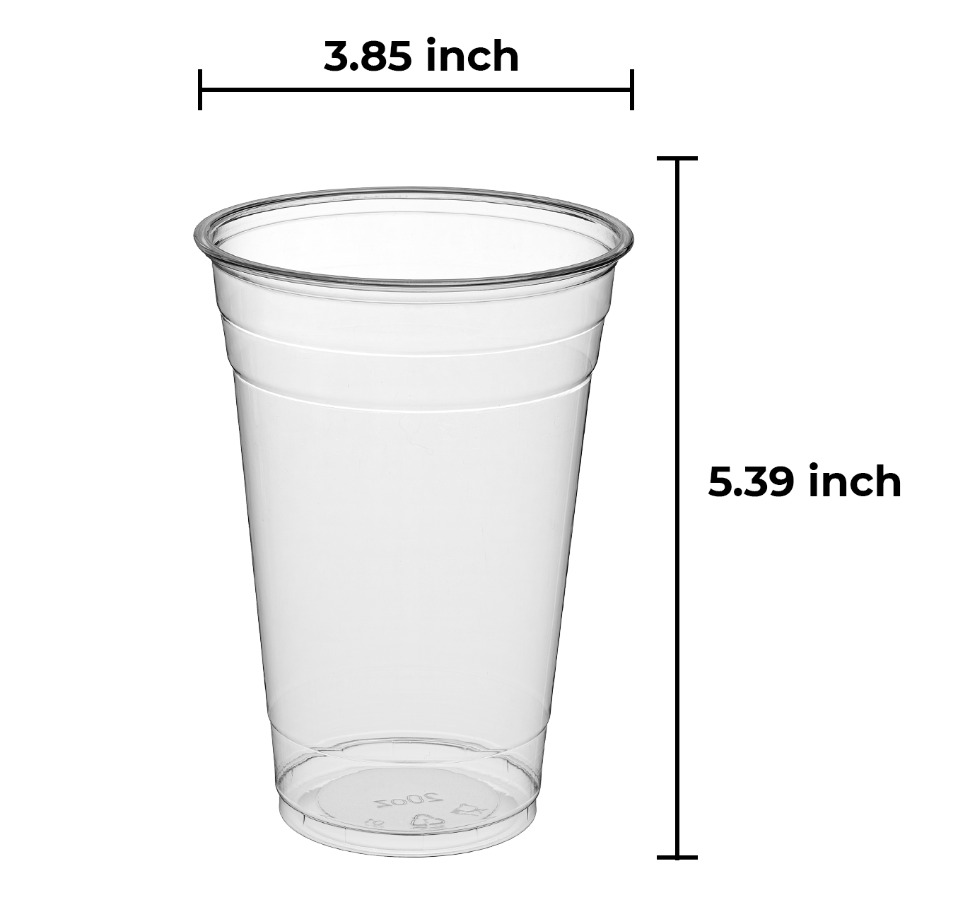20 oz Clear PET Plastic Cold Cup with 98mm-600/Case