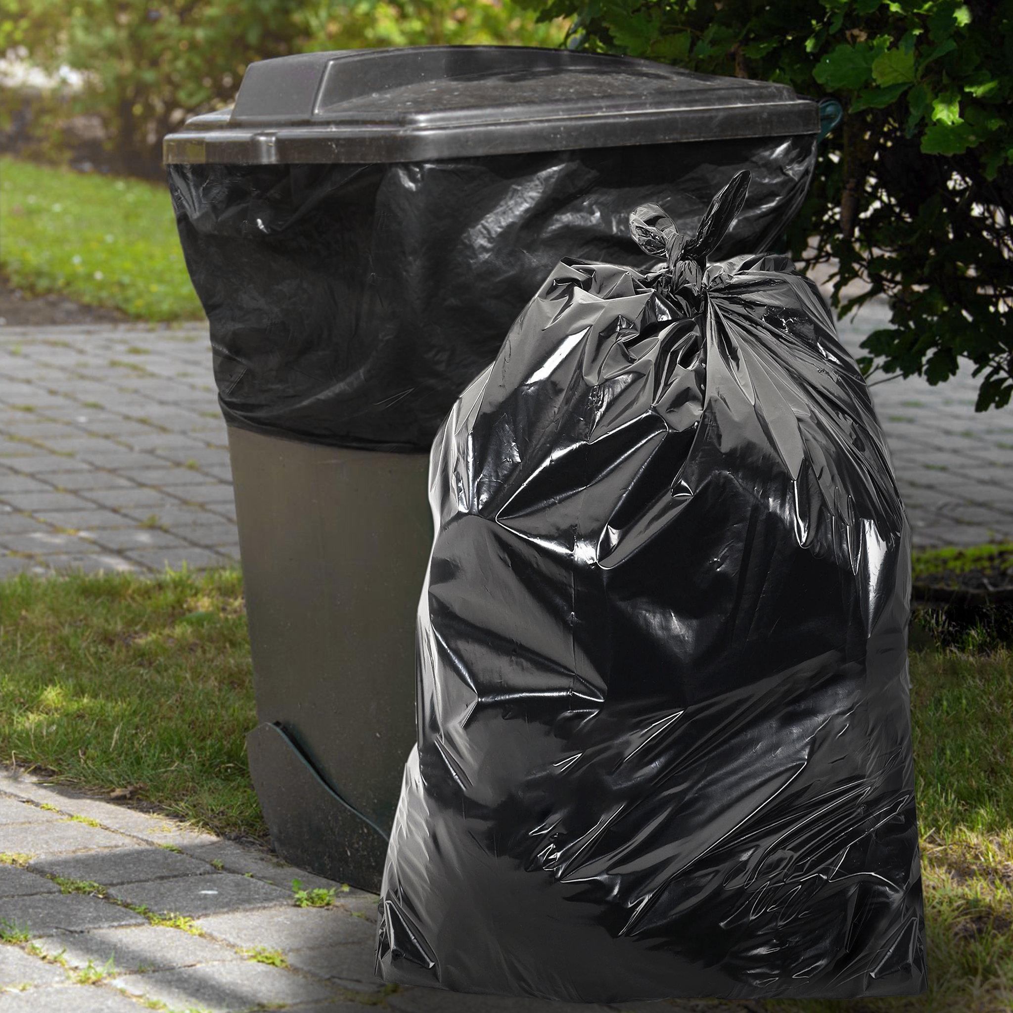 [100 bags] 38" x 58" Low Density Trash Bags | 1 Mil