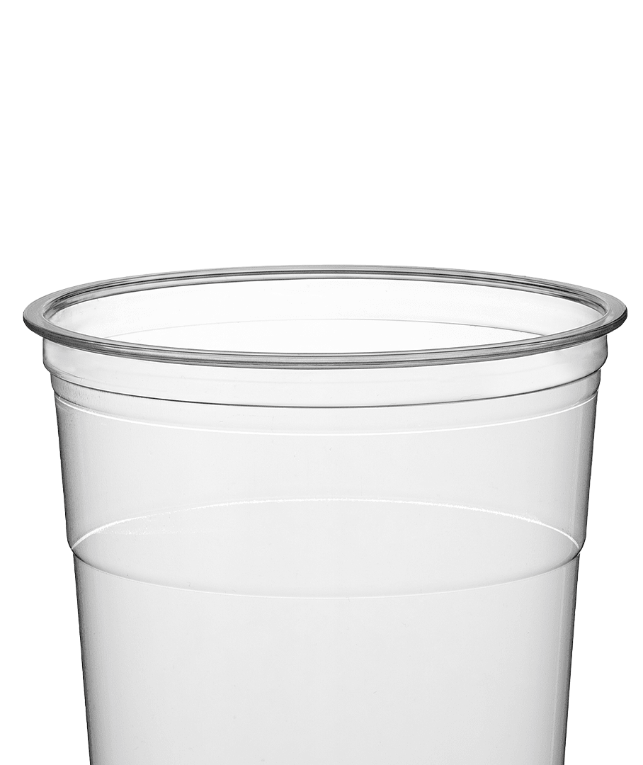 [300 ct] 32 oz PET Cold Cups | 107mm | Clear - Biocean by Danube BlueBiocean