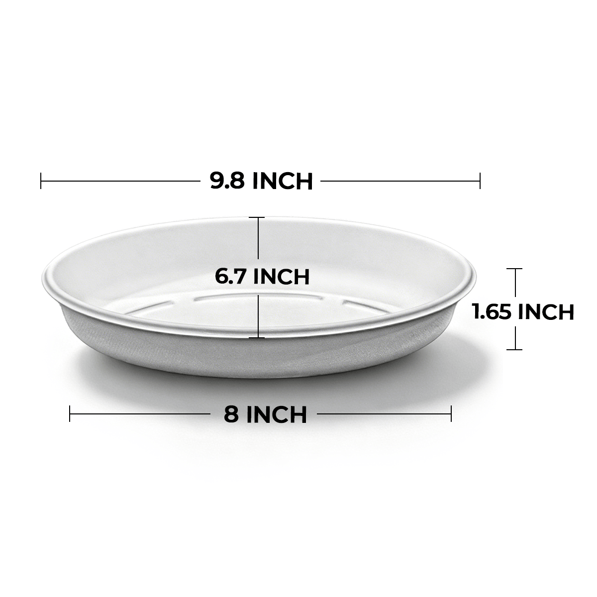 [300ct] 26oz Compostable Bagasse Bowls | Oval | White - Biocean by Danube BlueBiocean