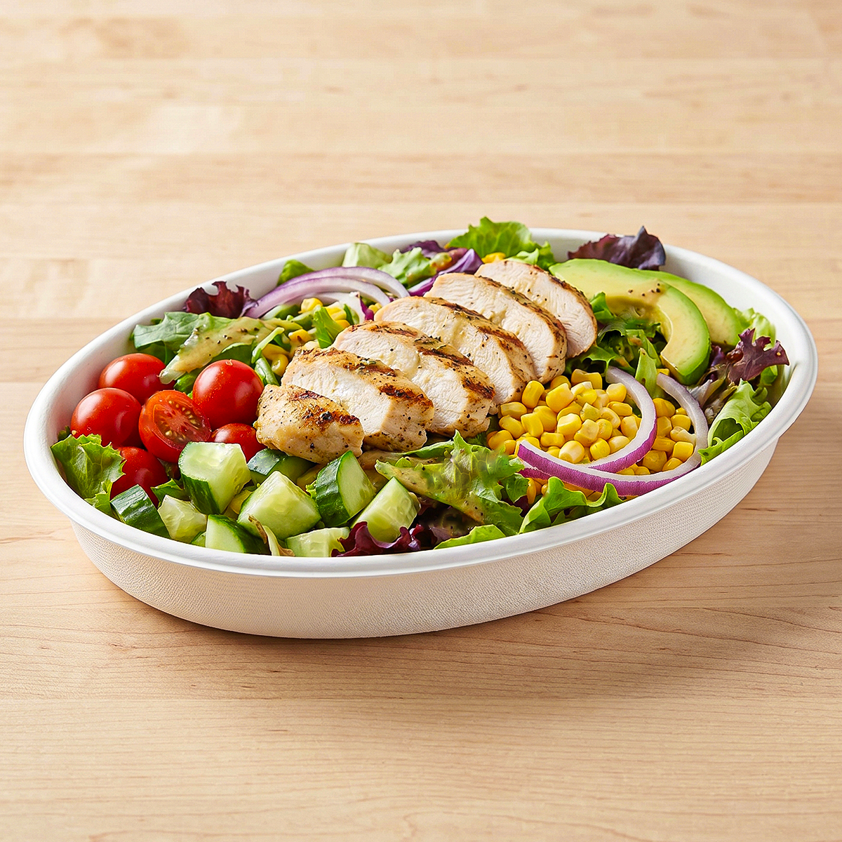 [300ct] 26oz Compostable Bagasse Bowls | Oval | White - Biocean by Danube BlueBiocean