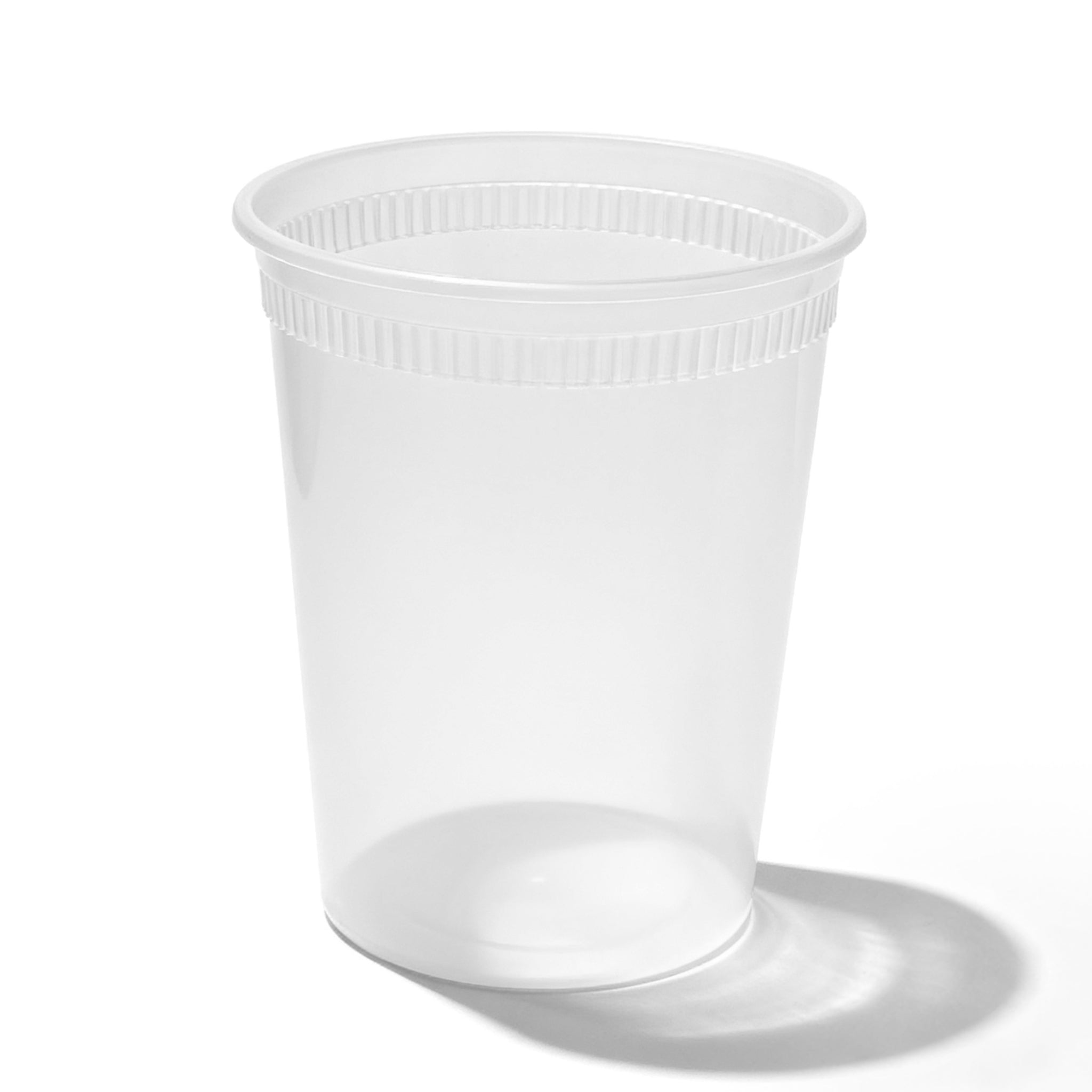 [240ct] 32oz PP Plastic Deli Containers with Lids | Clear