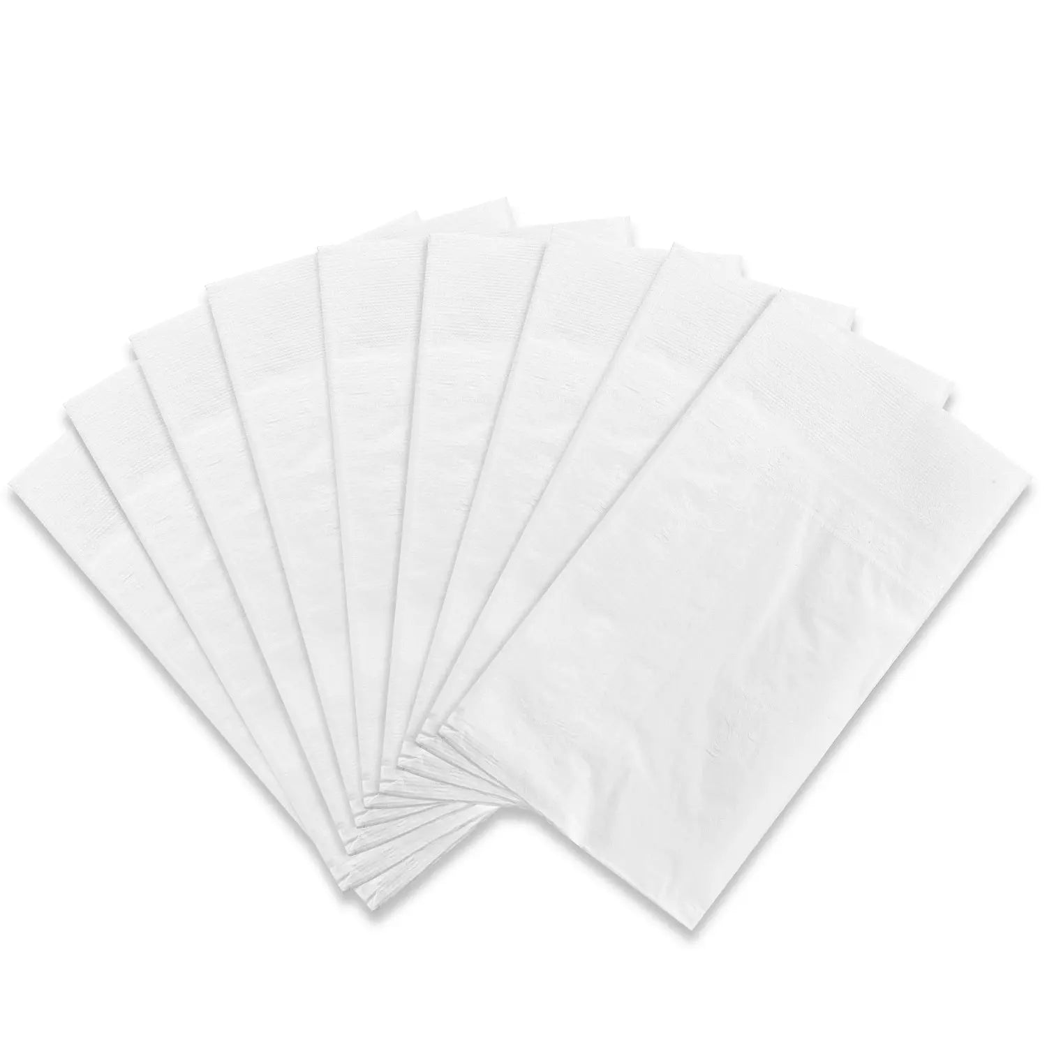 15" x 17" White 2-Ply 1/8 Fold Dinner Napkins-3,000/Case