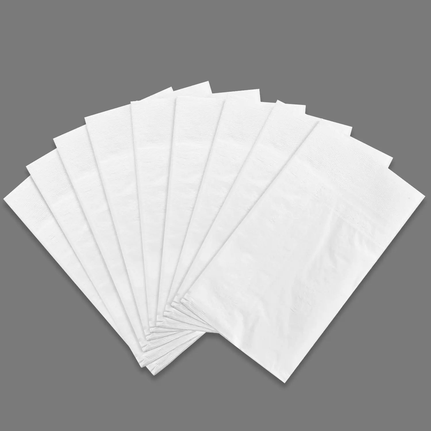 15" x 17" White 2-Ply 1/8 Fold Dinner Napkins-3,000/Case