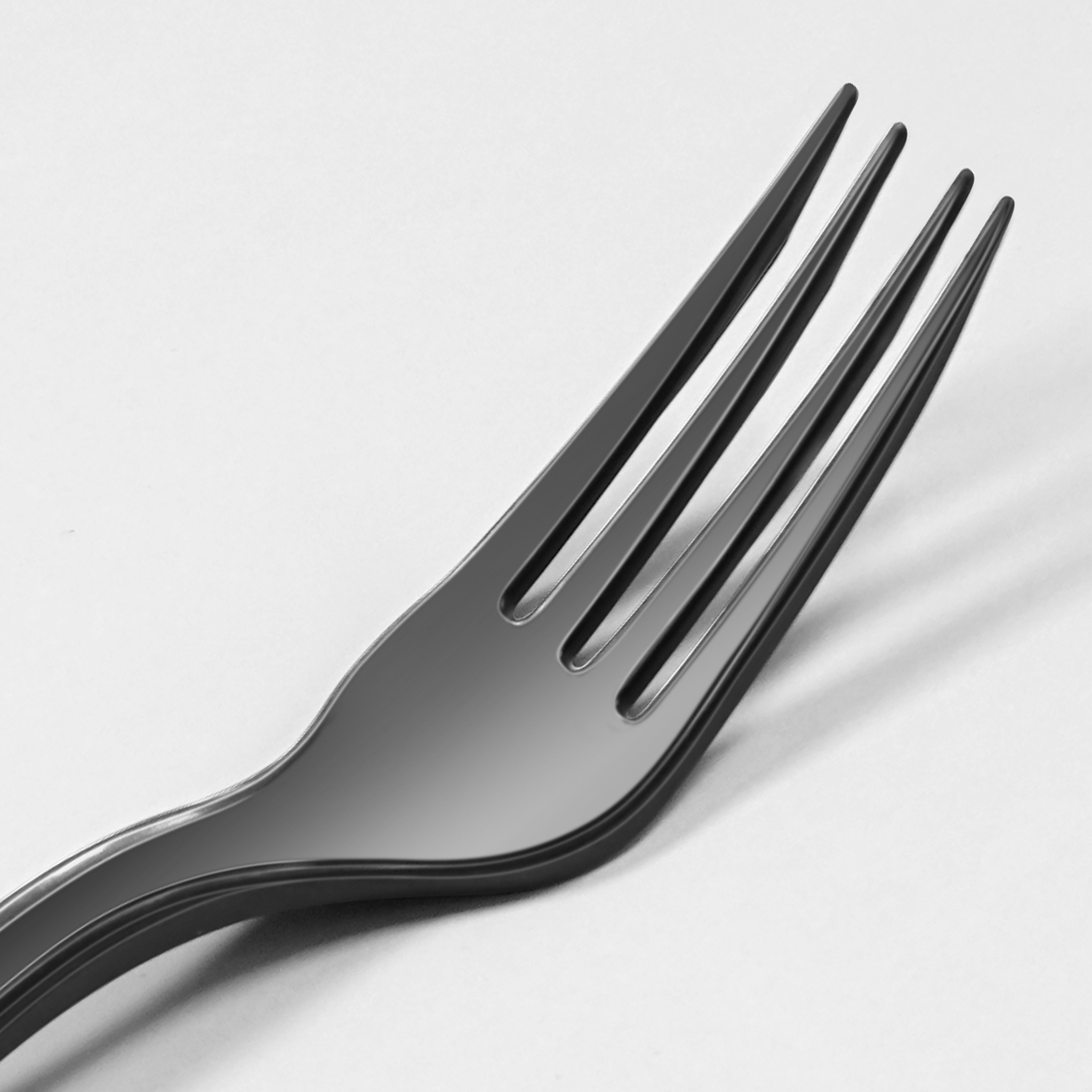 [1,000ct]  PP Plastic Extra Heavy Weight Wrapped Forks | Black