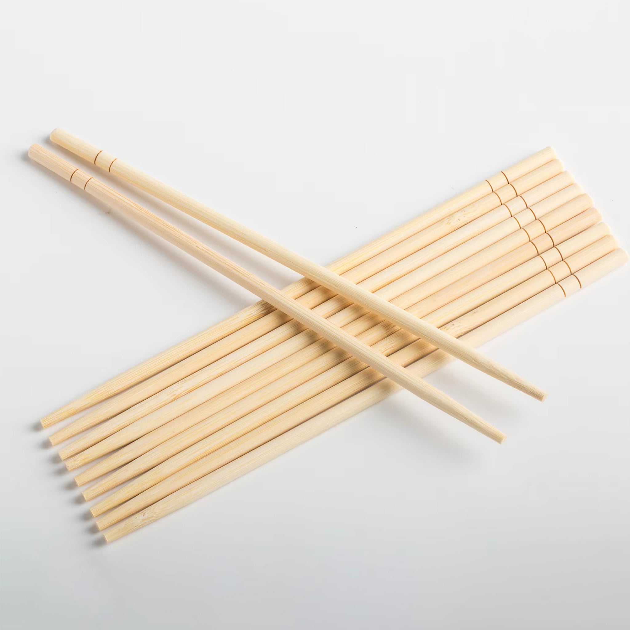 [1,000ct] 7.9" Red Paper Wrapped Bamboo Round Chopsticks