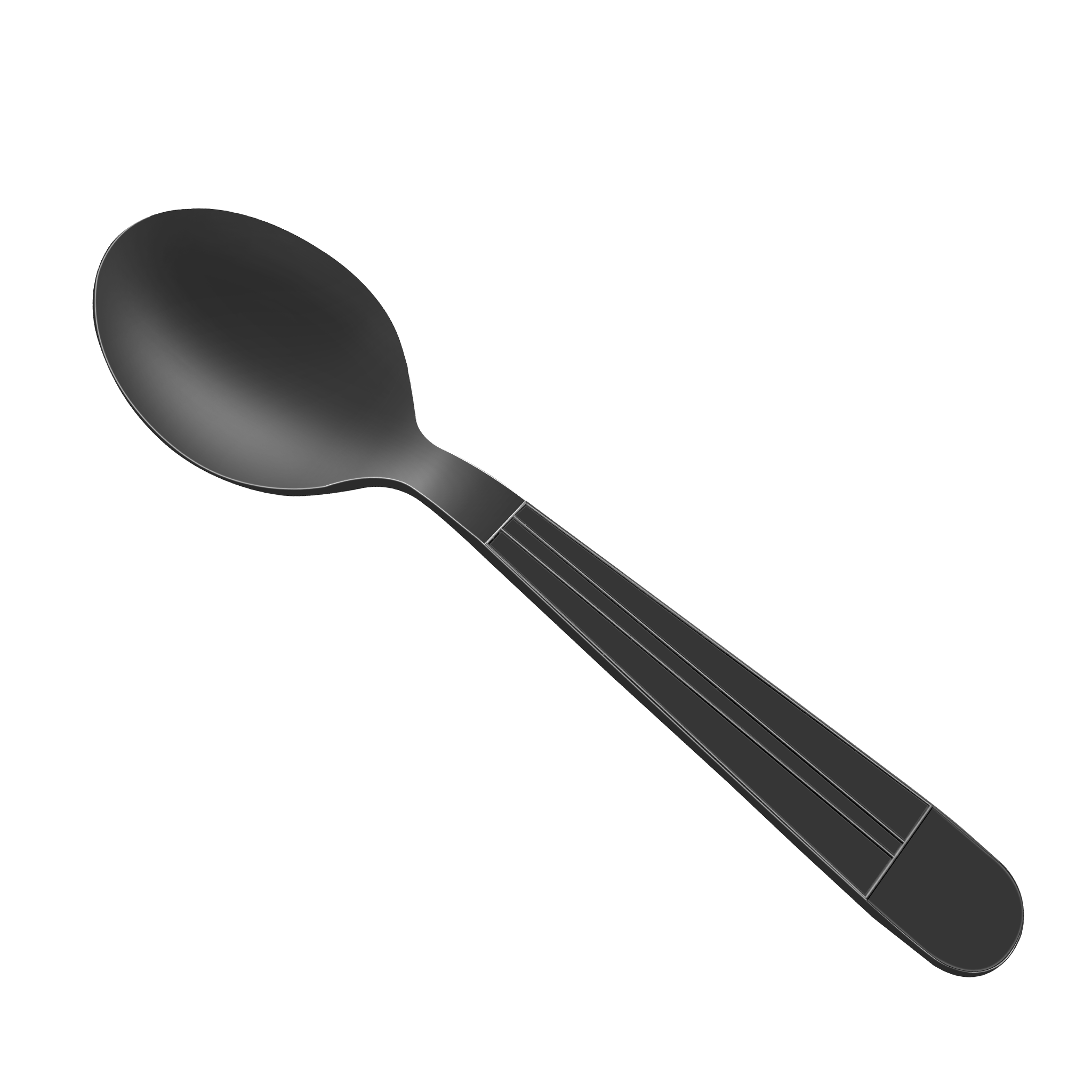 [1,000ct] PP Plastic Heavy Weight Soup Spoons | Black
