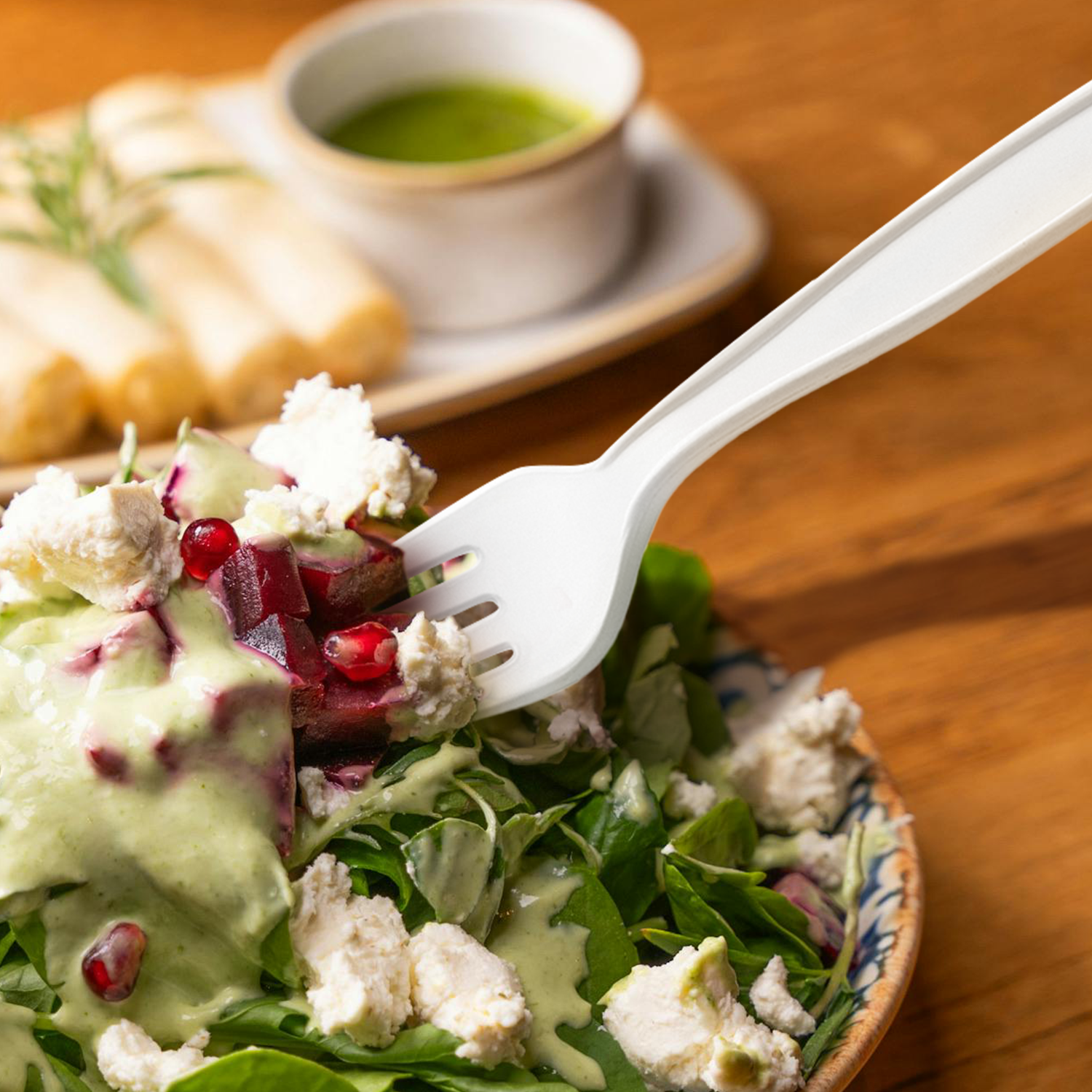 [1,000 ct] PP Plastic Extra Heavy Weight  Forks | White