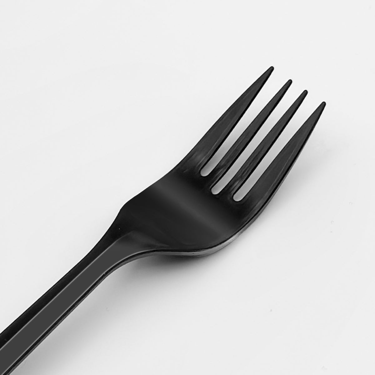 [1,000ct] PP Plastic Medium Weight Forks | Black