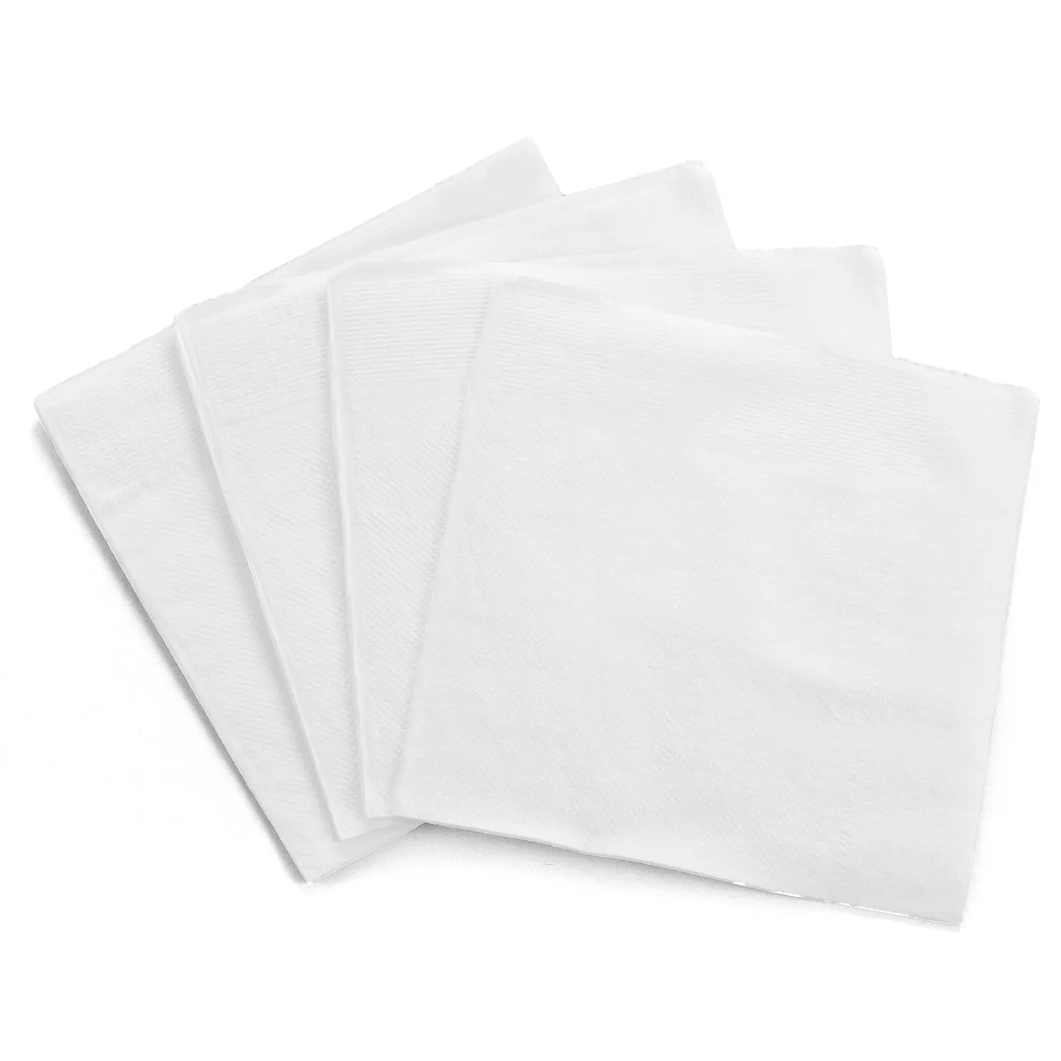 9" x 9" White 1-Ply 1/4 Fold Beverage Napkins-4,000/Case