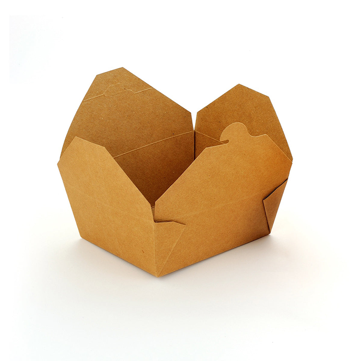 [200ct]  Kraft Microwavable Folded Paper #3 Take-Out Containers | 76oz