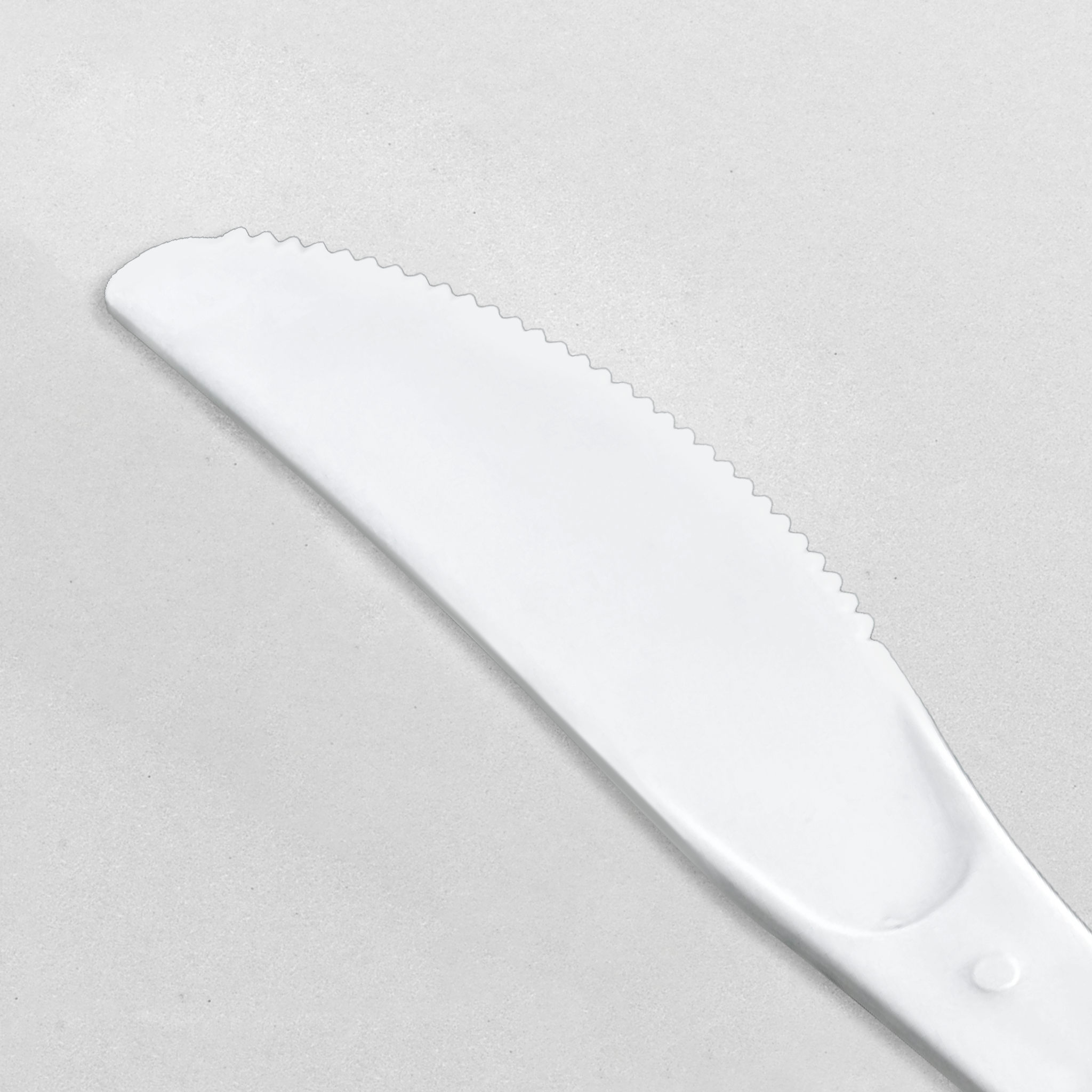 [600ct] PS Plastic Heavy Weight  Knives | White