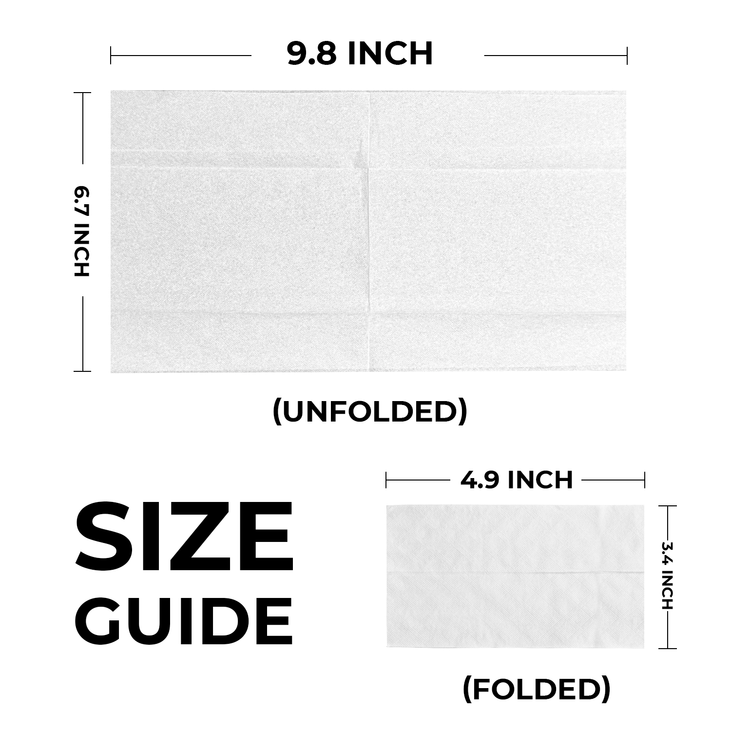 6.7" x 9.8" White 1-Ply  1/6 Fold Express Low-Fold Napkins-8,000/Case