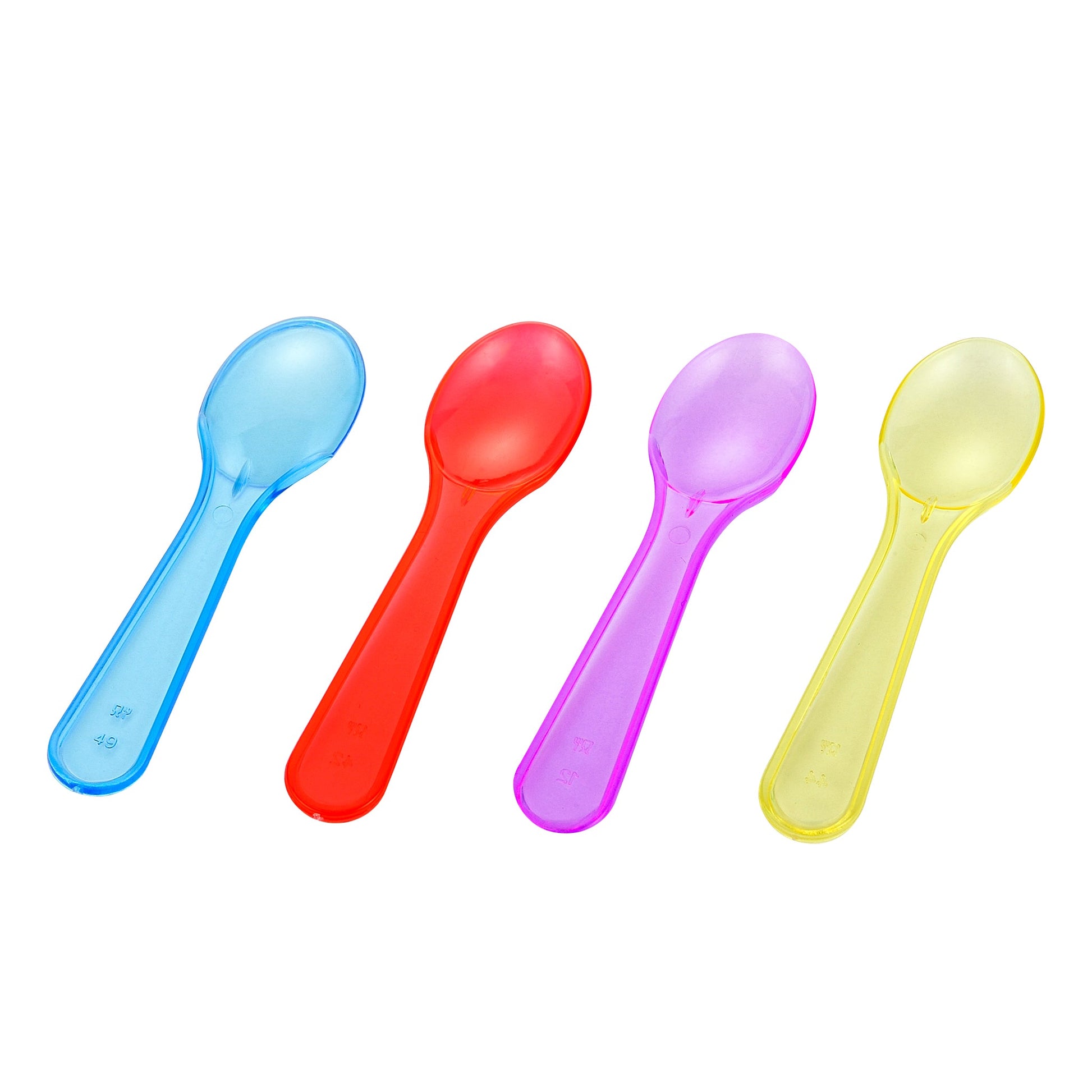 [4,000 ct] 3" PS Plastic Tasting Spoons | Assorted Colors - Biocean by Danube BlueBiocean
