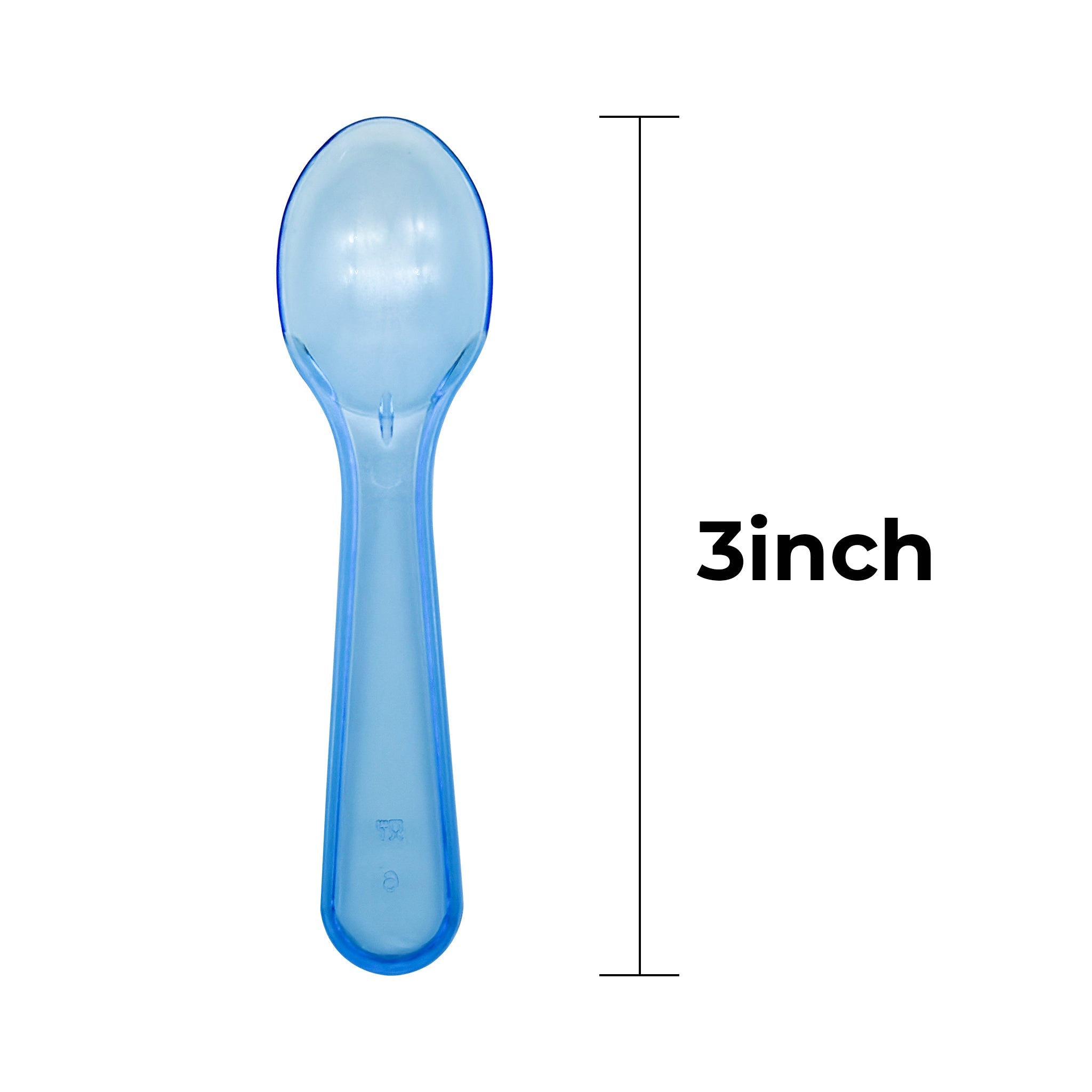 [4,000 ct] 3" PS Plastic Tasting Spoons | Assorted Colors - Biocean by Danube BlueBiocean