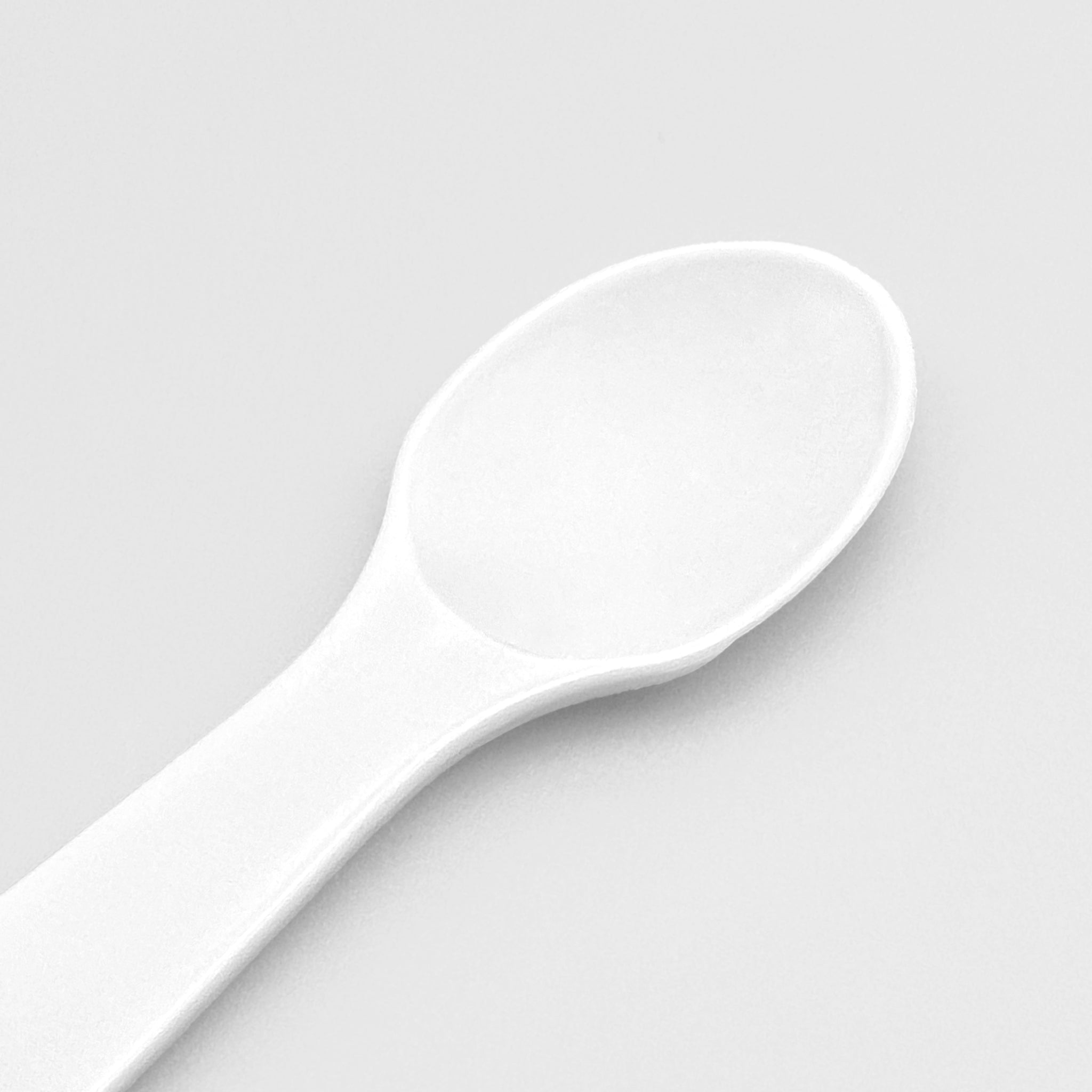 [4,000 ct] 3" PS Plastic Tasting Spoons | White - Biocean by Danube BlueBiocean