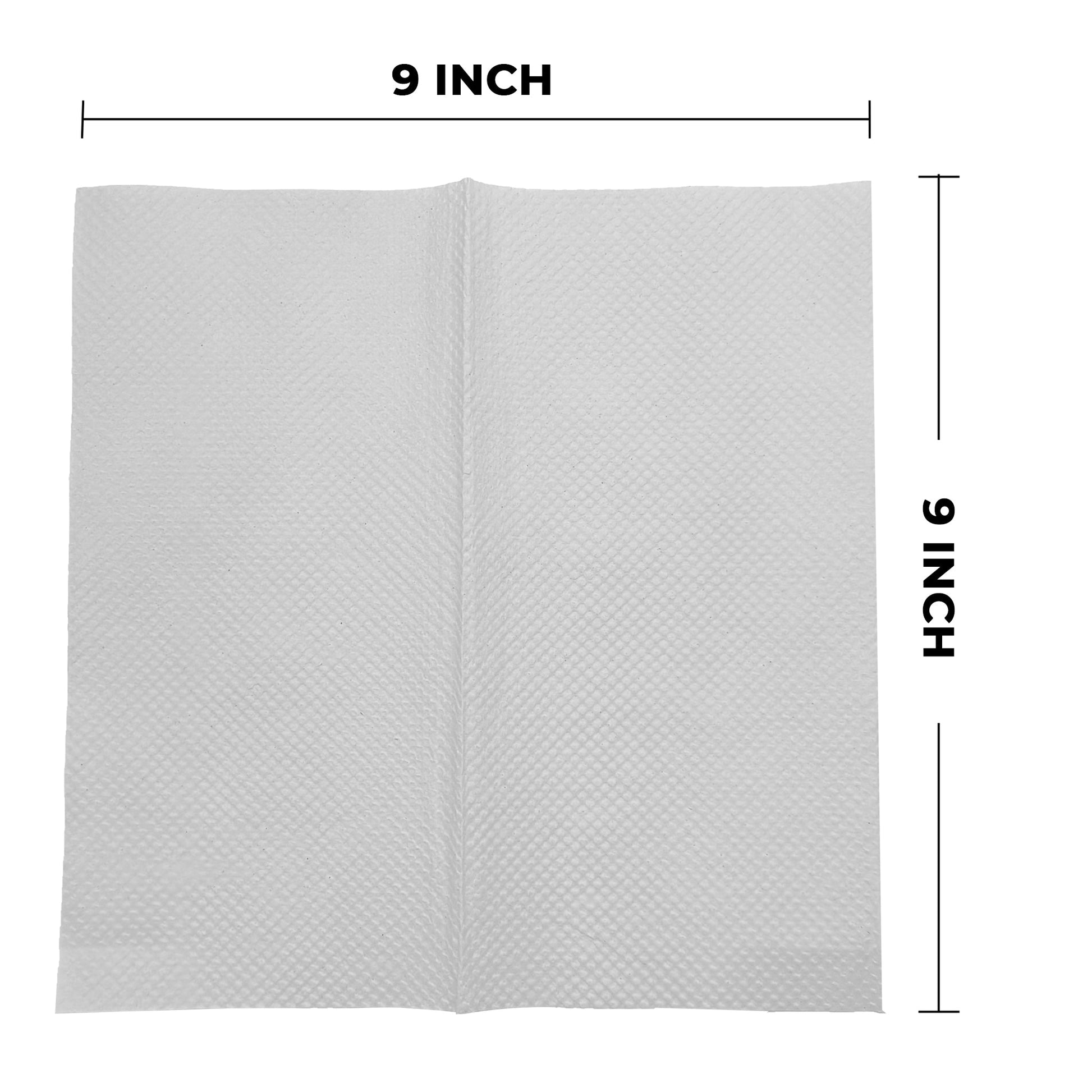 [4,000ct] 9" x 9" Single Fold Paper Hand Towel | White - Biocean by Danube BlueBiocean