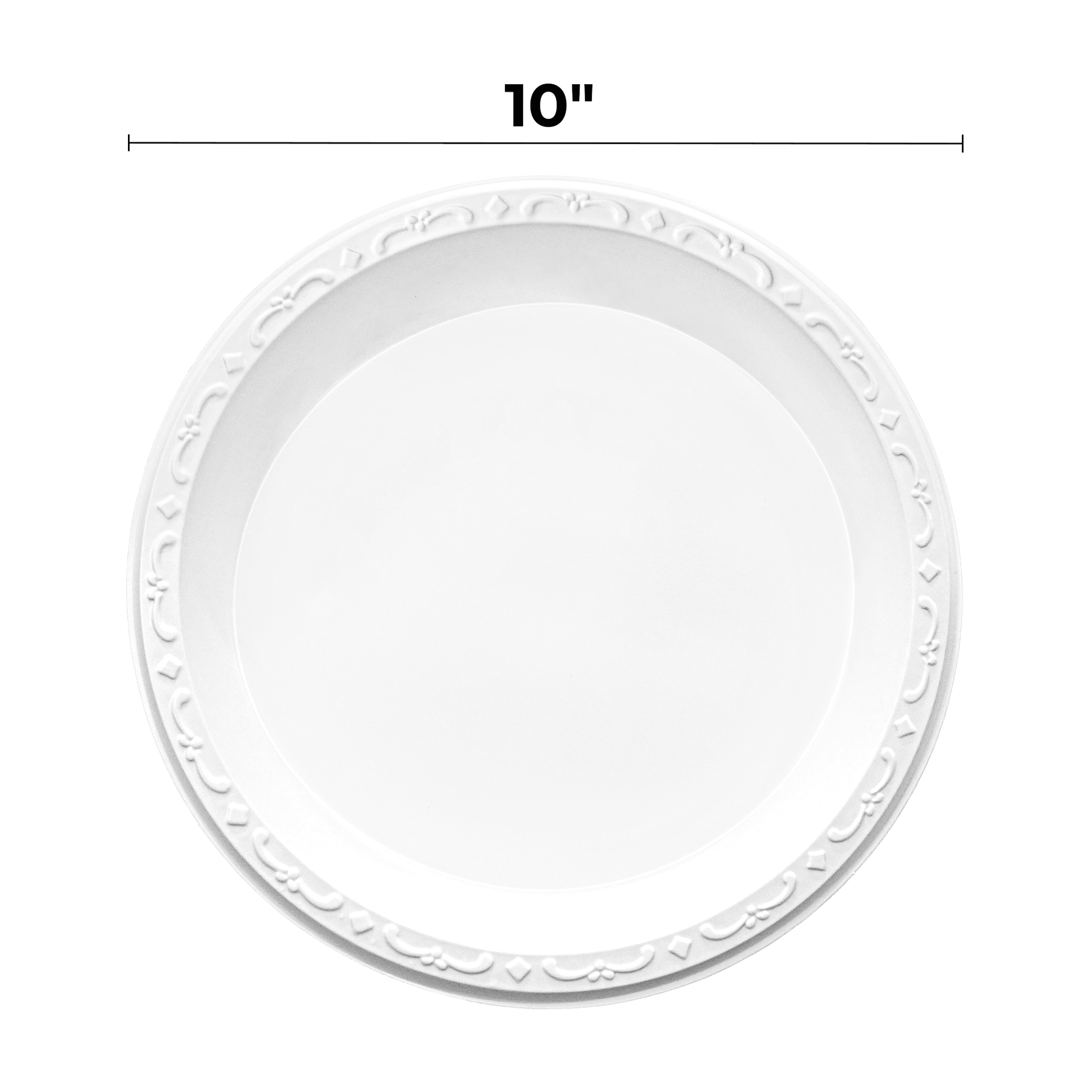 [400ct] 10" Mineral Filled PP Plates | Round | White - Biocean by Danube BlueBiocean