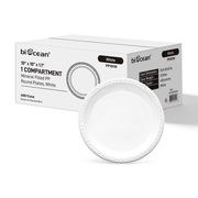 [400ct] 10" Mineral Filled PP Plates | Round | White - Biocean by Danube BlueBiocean