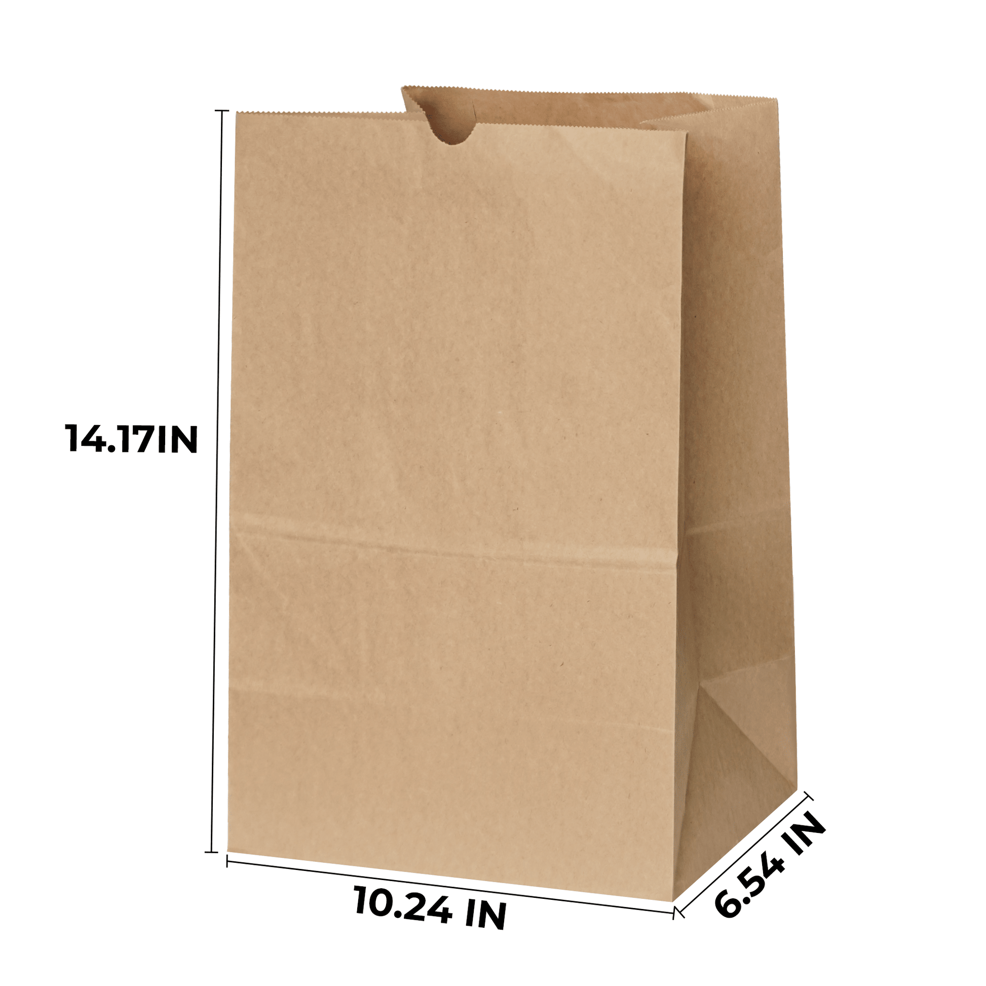 [400ct] 10.24" ×6.54" ×14.17" Kraft Paper Customizable Bag | Natural - Biocean by Danube BlueBiocean