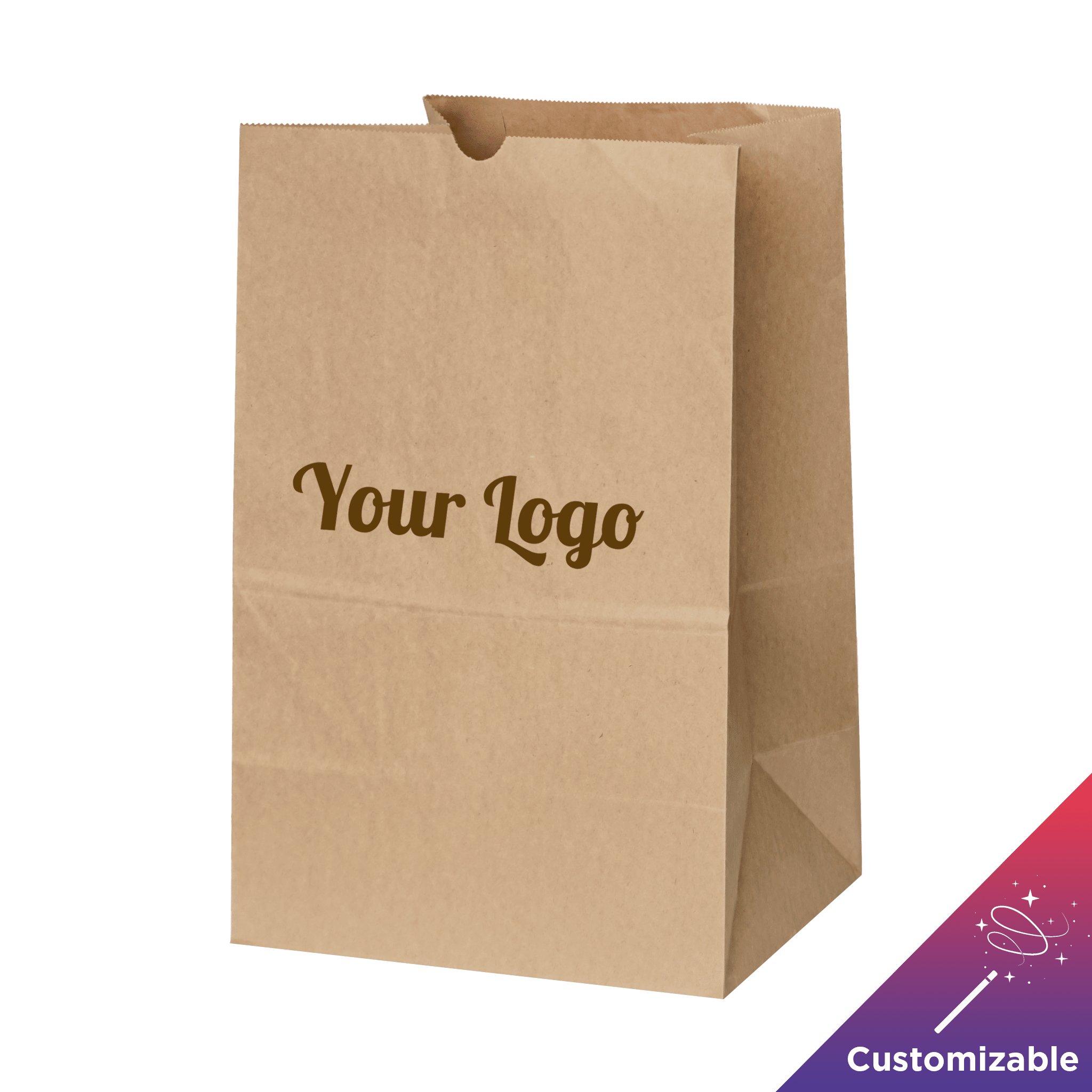 [400ct] 10.24" ×6.54" ×14.17" Kraft Paper Customizable Bag | Natural - Biocean by Danube BlueBiocean