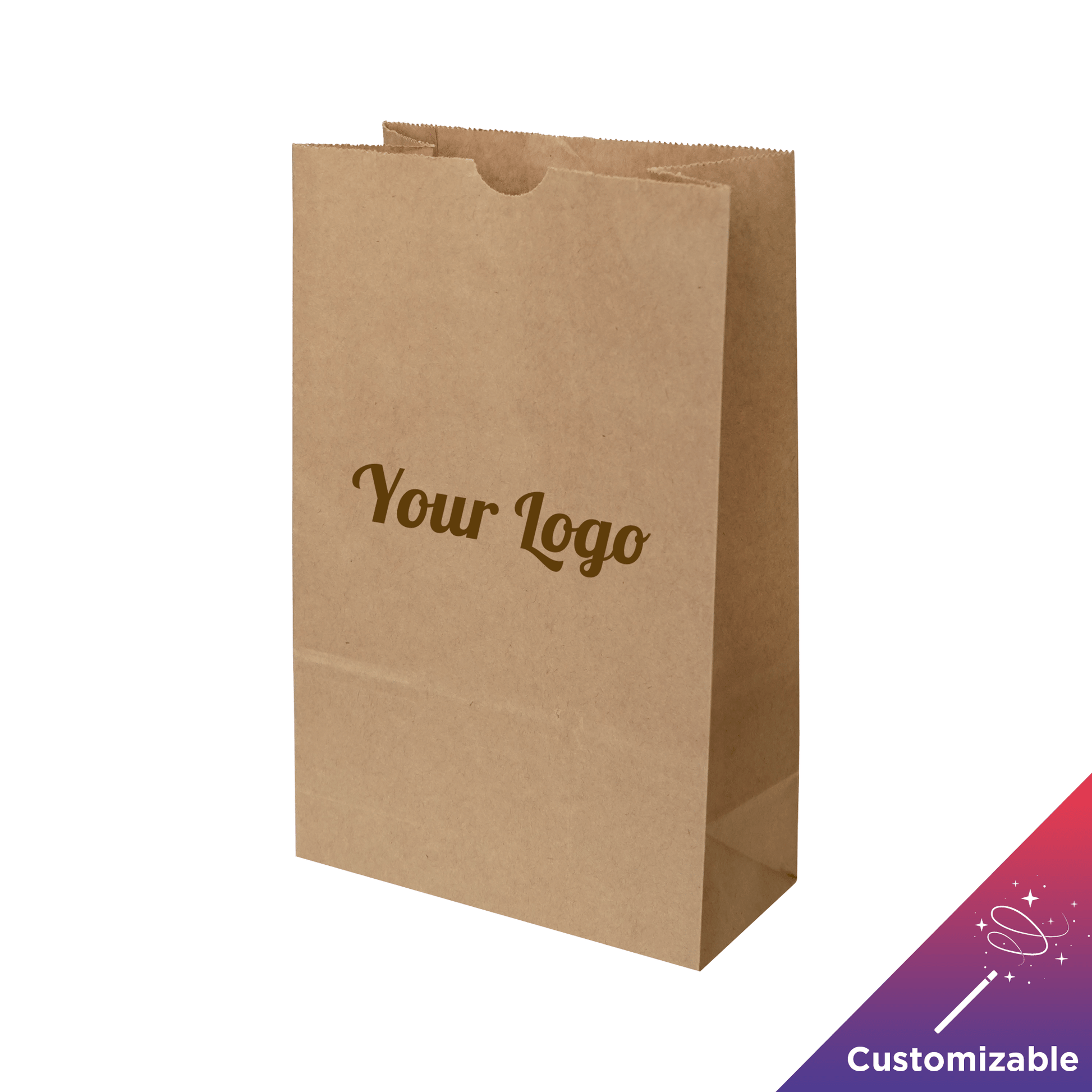 [400ct] 6.1"×3.75"×10.83" Kraft Paper Bag | Natural - Biocean by Danube BlueBiocean