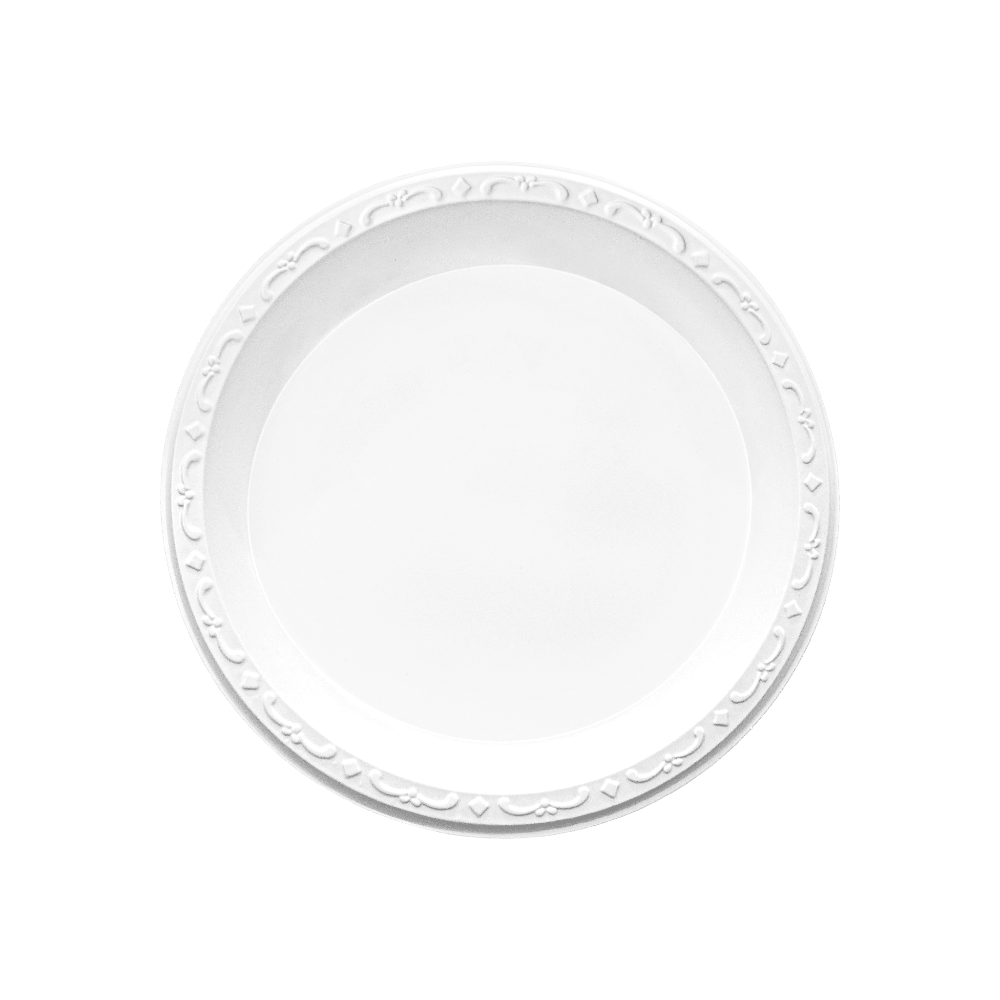 [400ct] 9" Mineral Filled PP Plates | Round | White - Biocean by Danube BlueBiocean