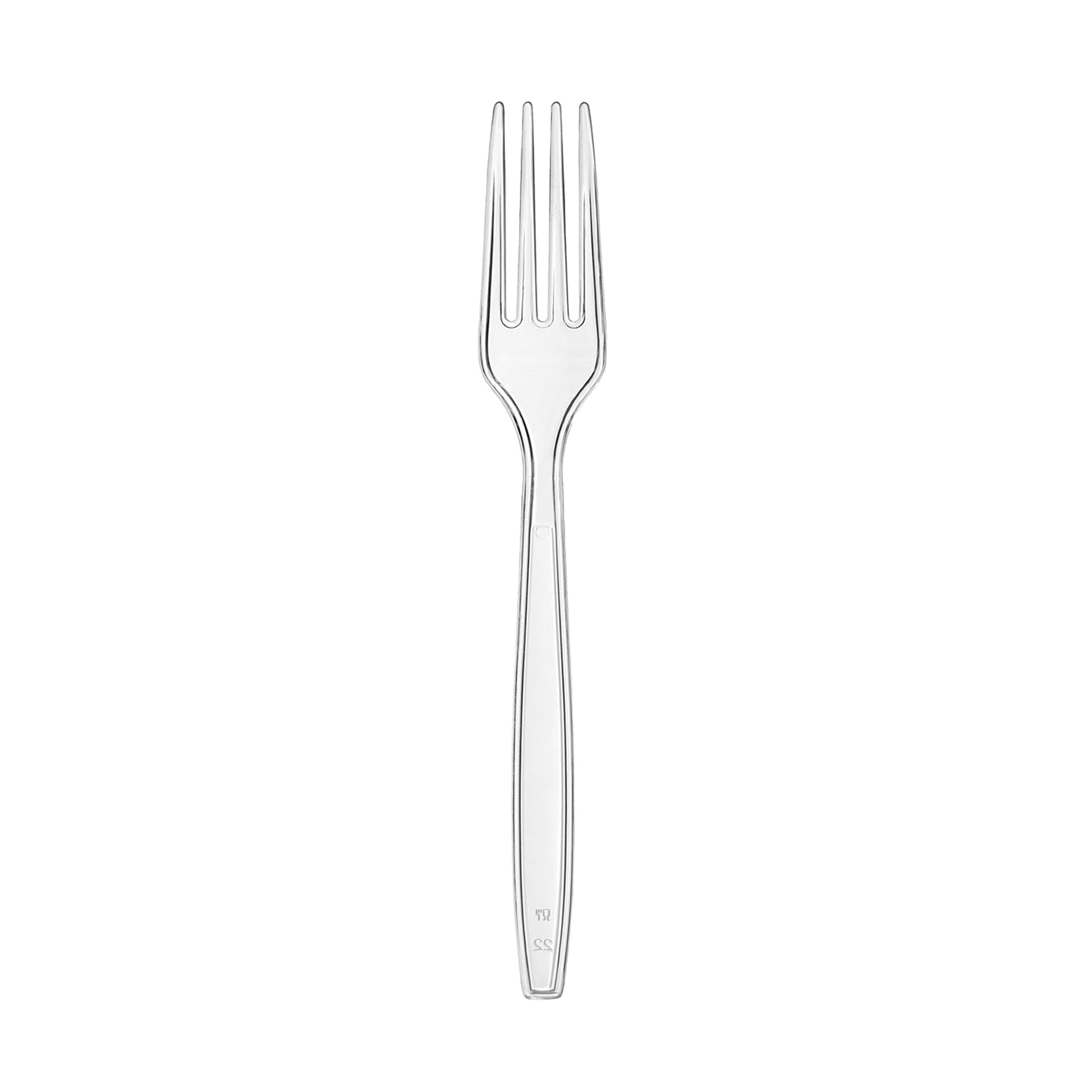 [400ct] PS Plastic Heavy Weight Forks | Clear - Biocean by Danube BlueBiocean