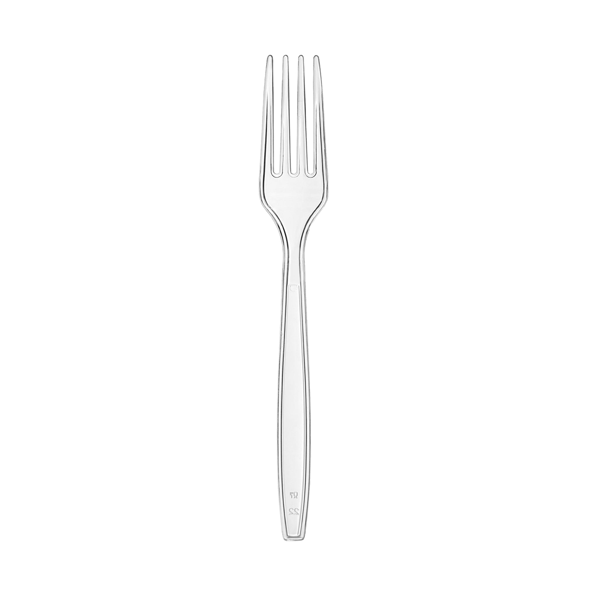 [400ct] PS Plastic Heavy Weight Forks | Clear - Biocean by Danube BlueBiocean