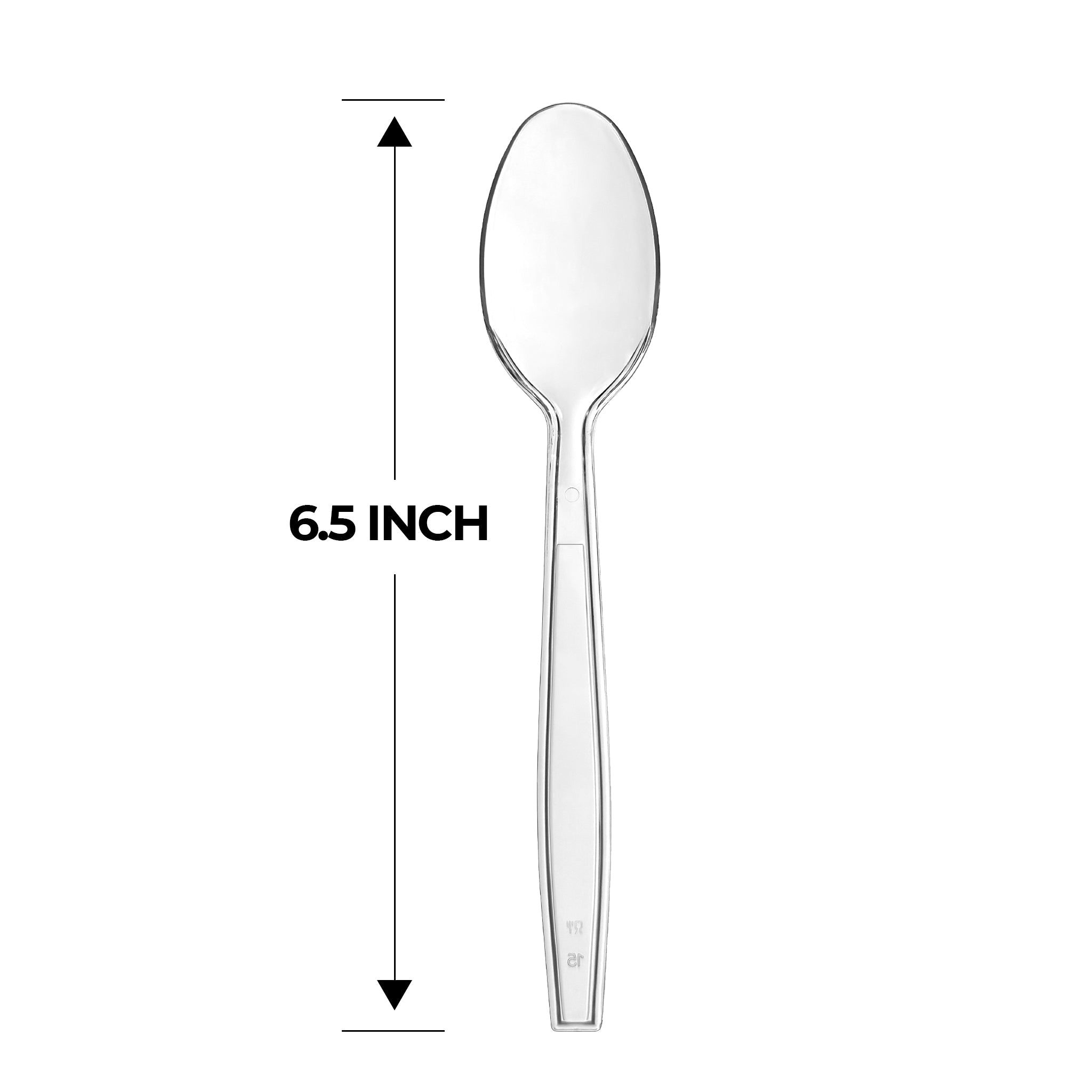 [400ct] PS Plastic Heavy Weight Tea Spoons | Clear - Biocean by Danube BlueBiocean