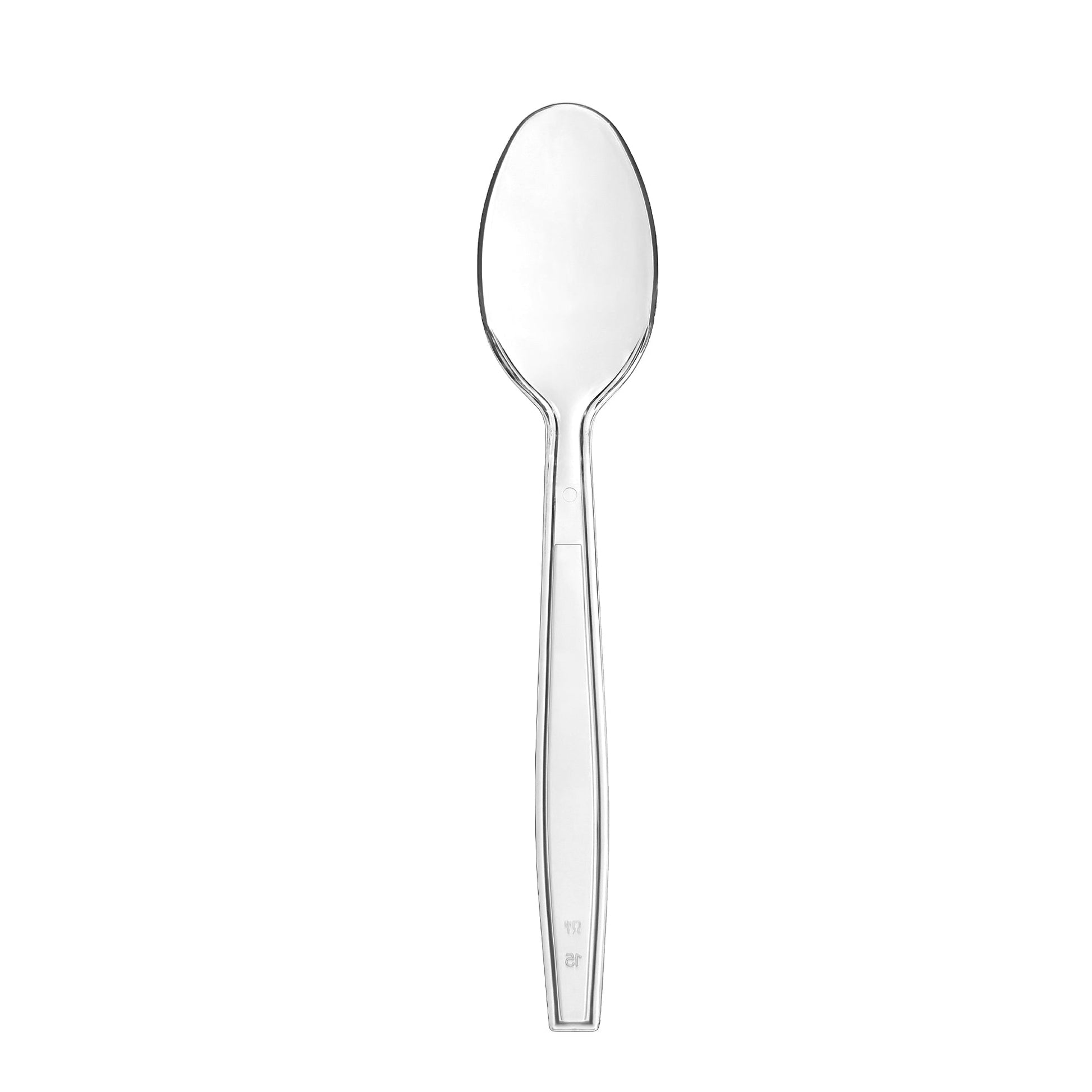 [400ct] PS Plastic Heavy Weight Tea Spoons | Clear - Biocean by Danube BlueBiocean