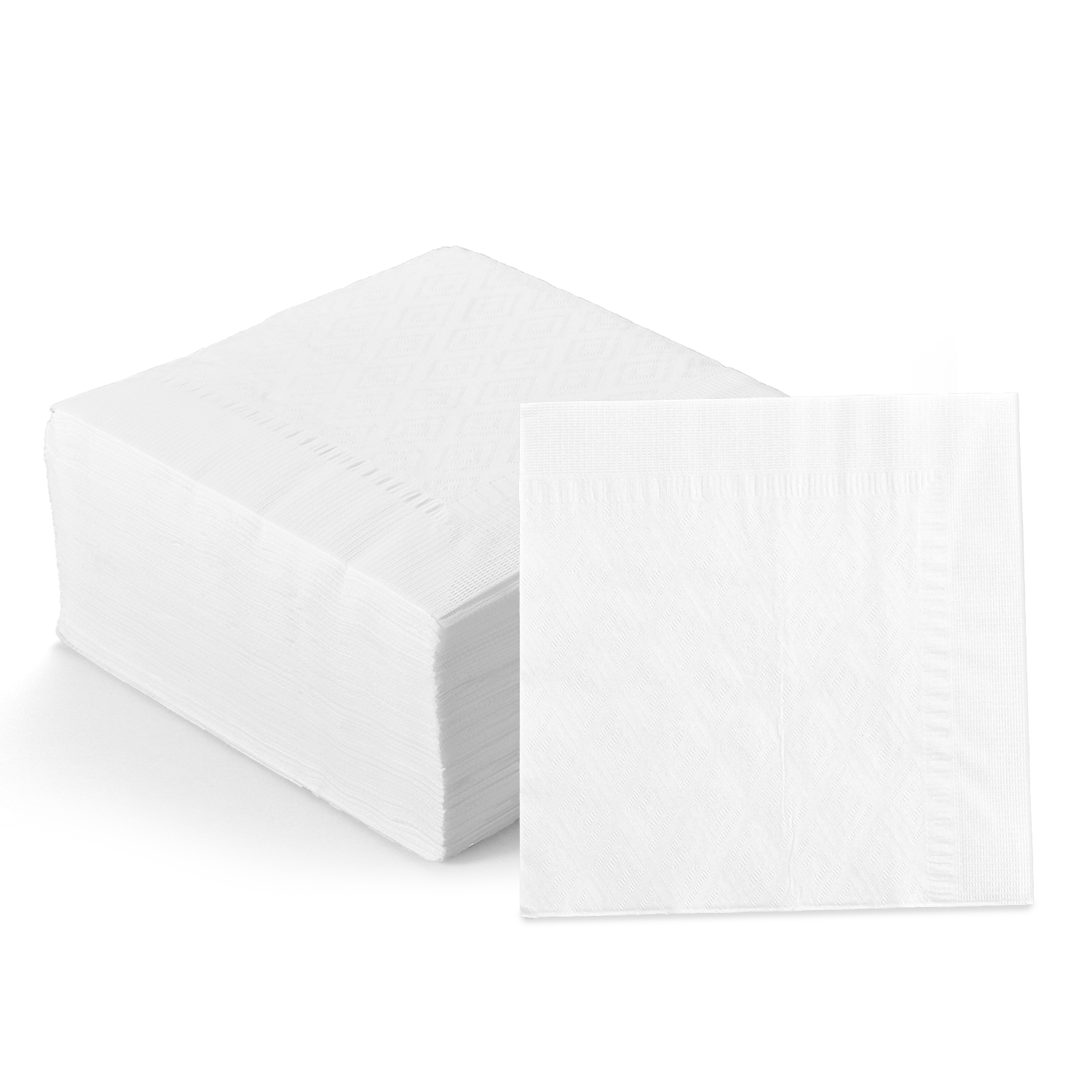 17" x 17" White 1-Ply 1/4 Fold Dinner Napkins-4,000/Case