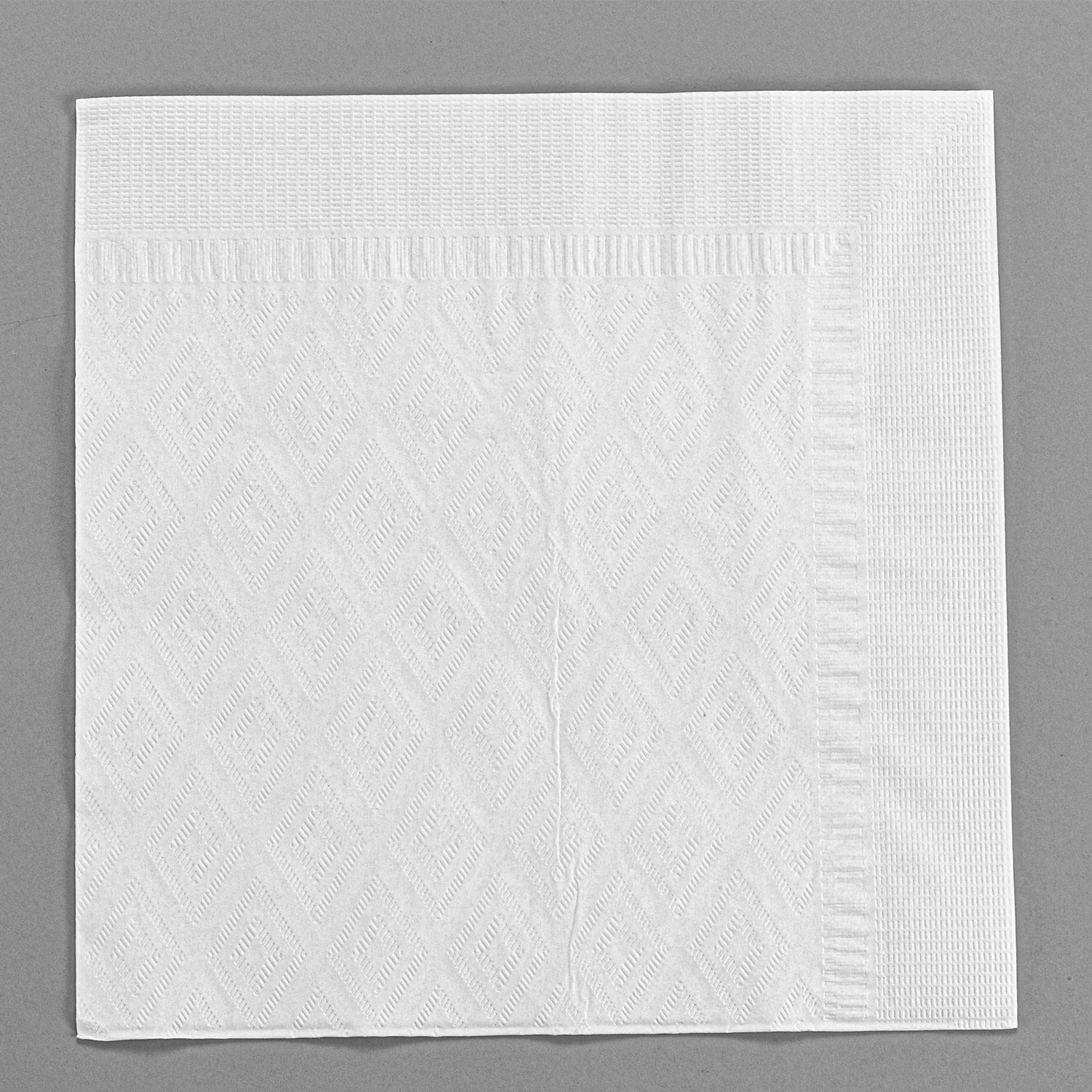 17" x 17" White 1-Ply 1/4 Fold Dinner Napkins-4,000/Case