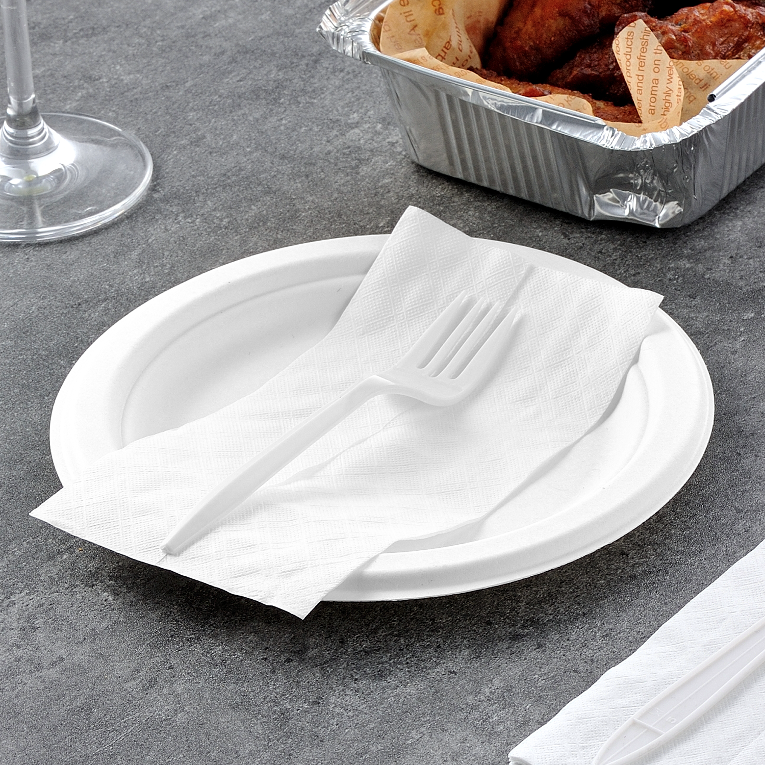 6.7" x 9.8" White 1-Ply  1/6 Fold Express Low-Fold Napkins-8,000/Case