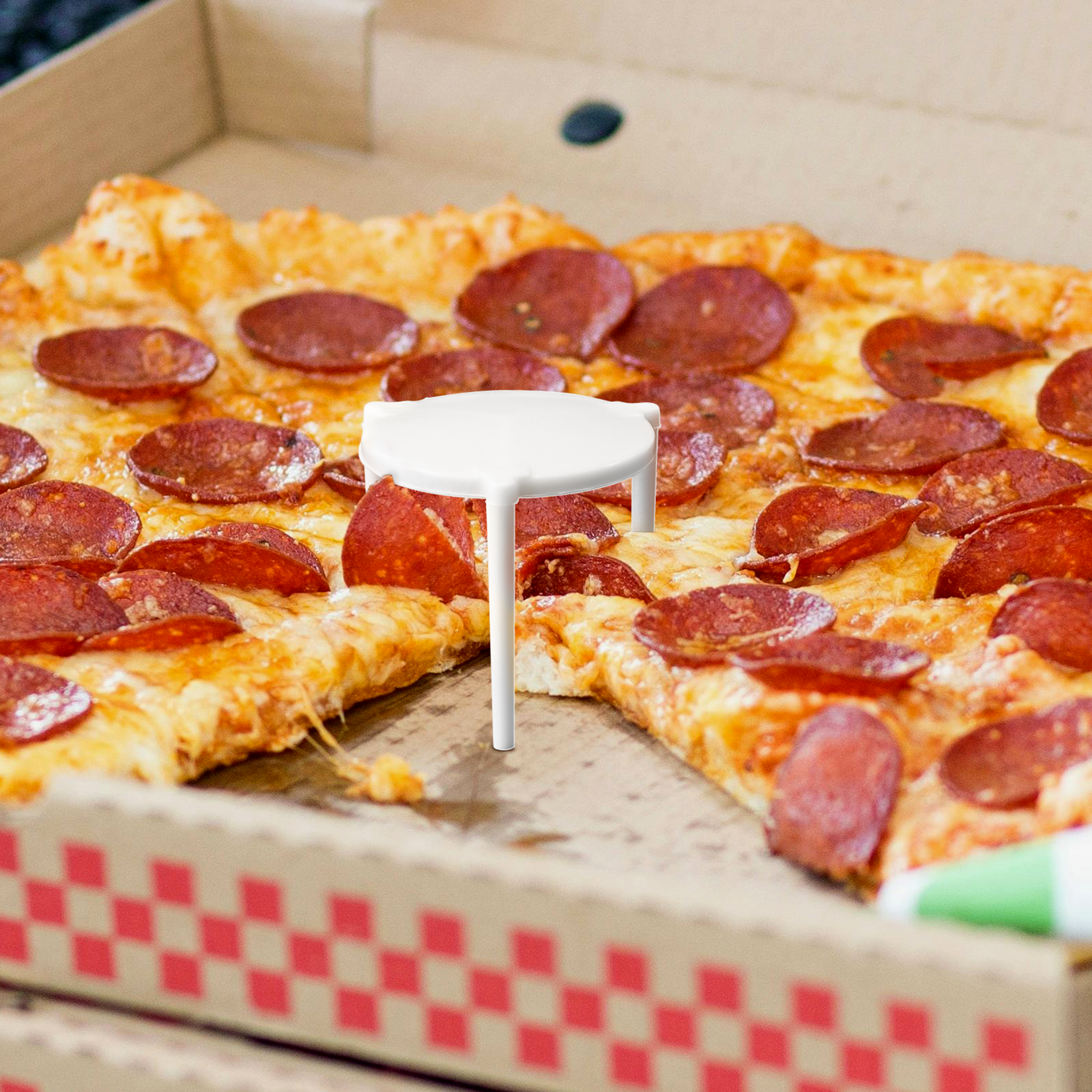 [10,00ct] 1.5" PP Plastic Medium weight Pizza Saver | White