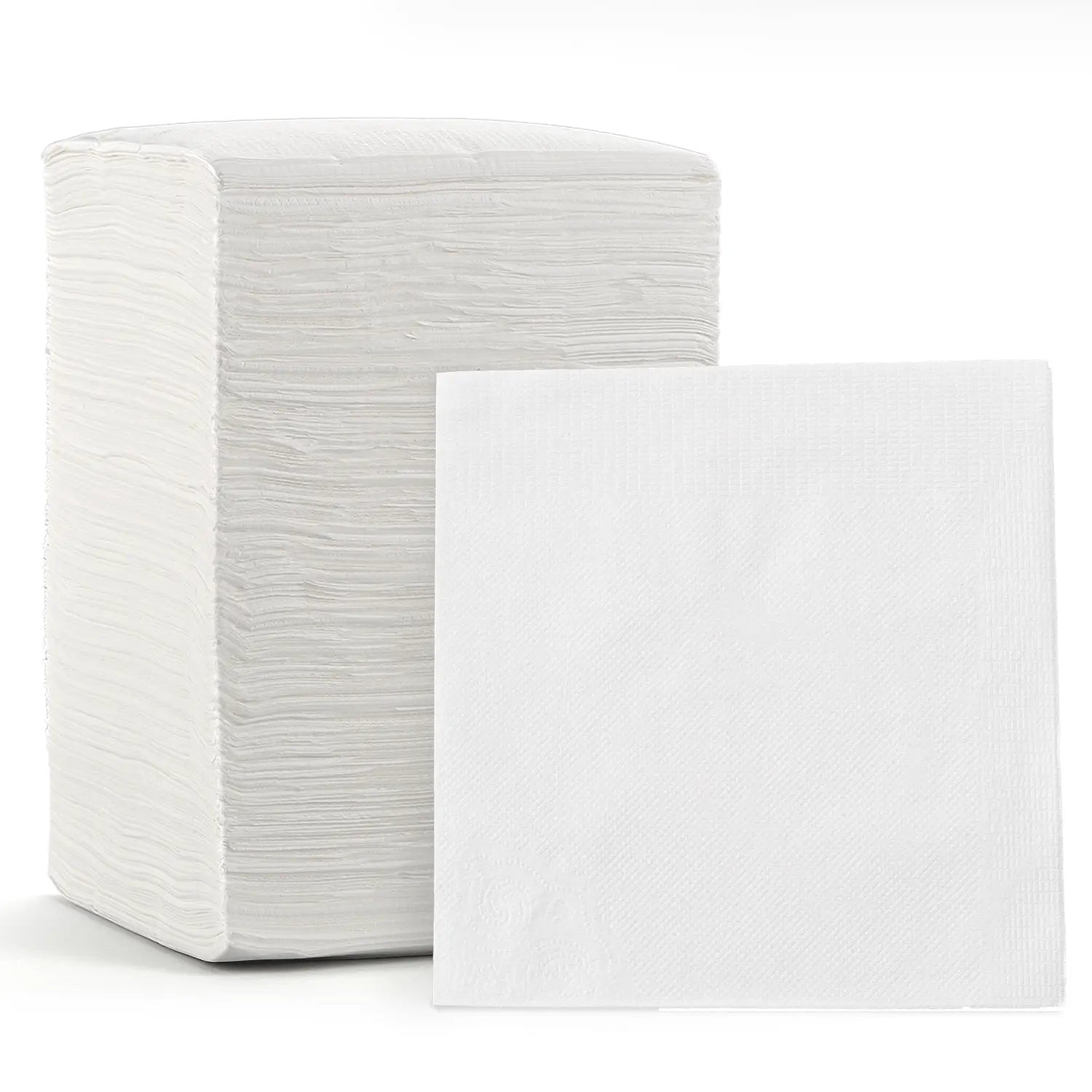 12" x 12" White 1-Ply 1/4 Fold Lunch Napkins-6,000/Case