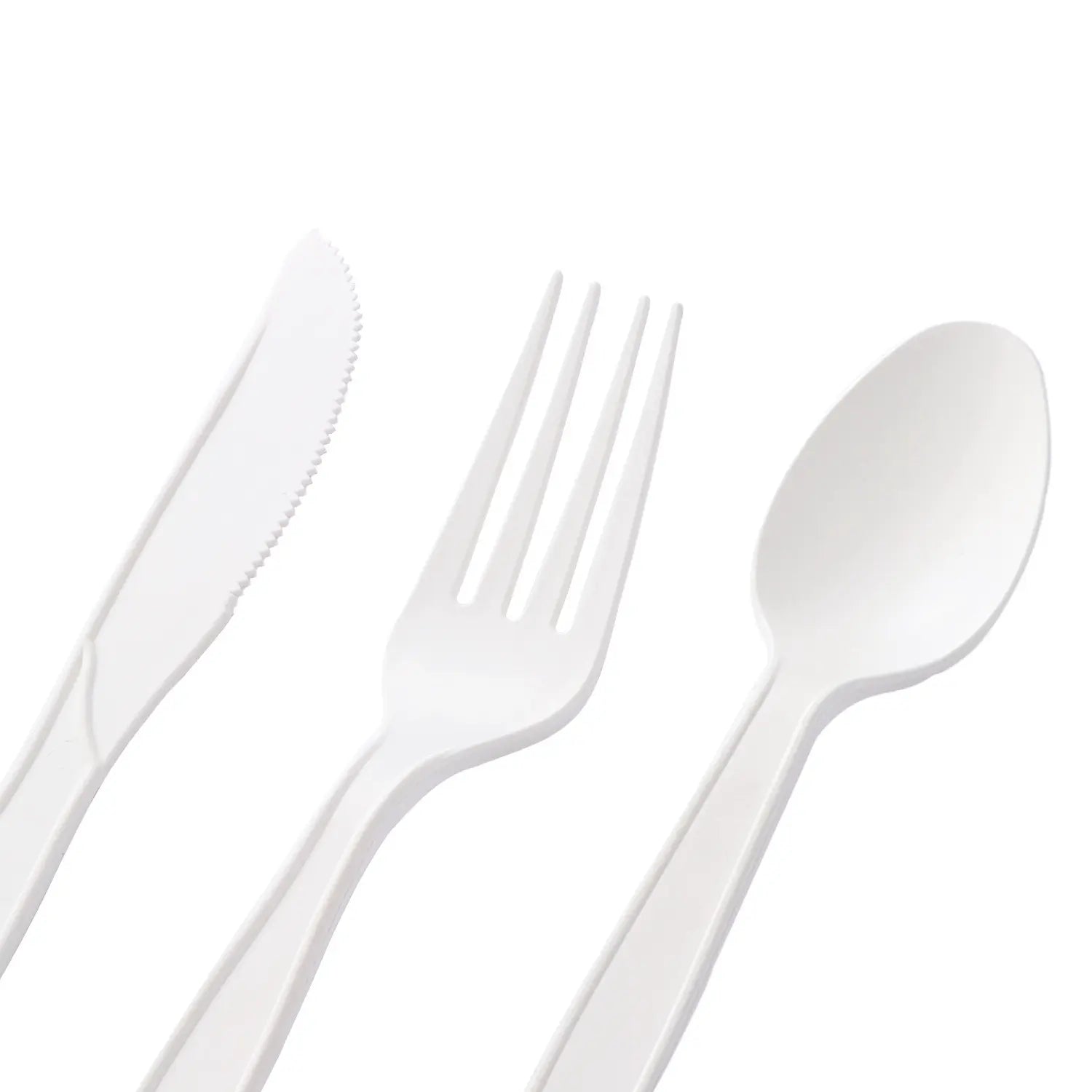 Extra Heavy Weight White PP Plastic Cutlery Kit with Knife, Fork, Tea Spoon, Napkin, and Salt/Pepper Packets - 250/Case