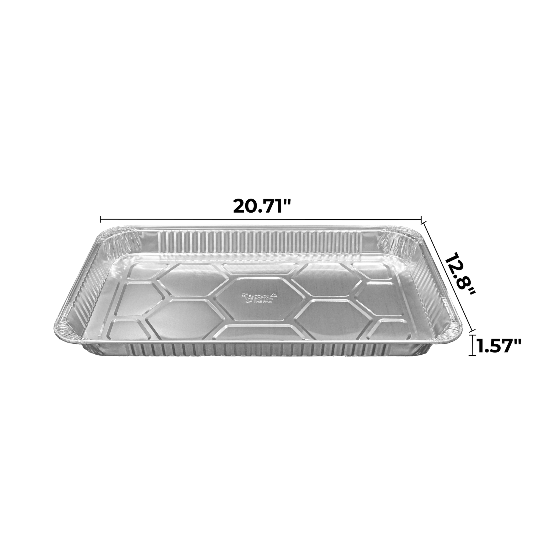 [50 ct] Full Size Foil Steam Table Pan 1.57" Depth | Shallow - Biocean by Danube BlueBiocean