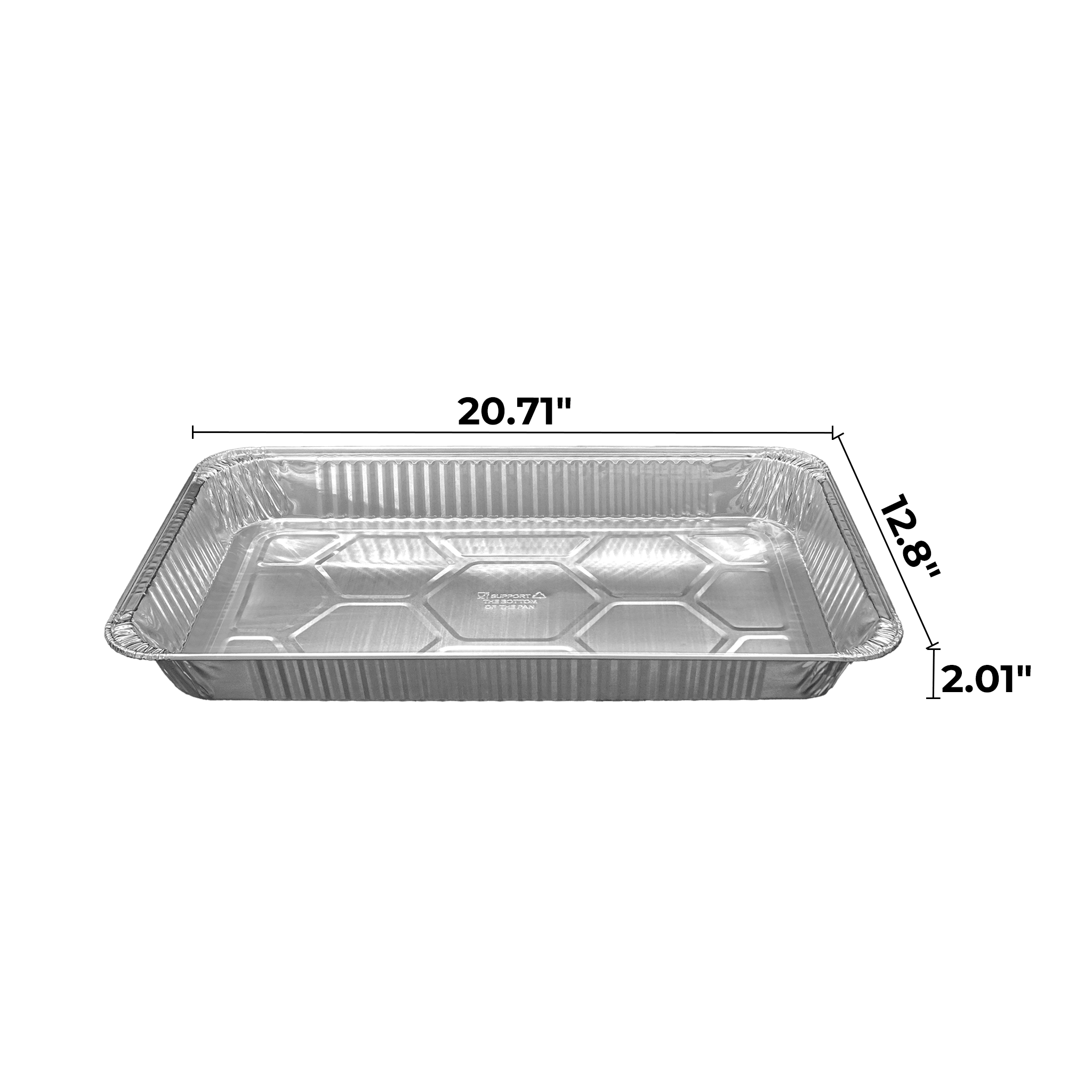 [50 ct] Full Size Foil Steam Table Pan 2" Depth | Medium - Biocean by Danube BlueBiocean