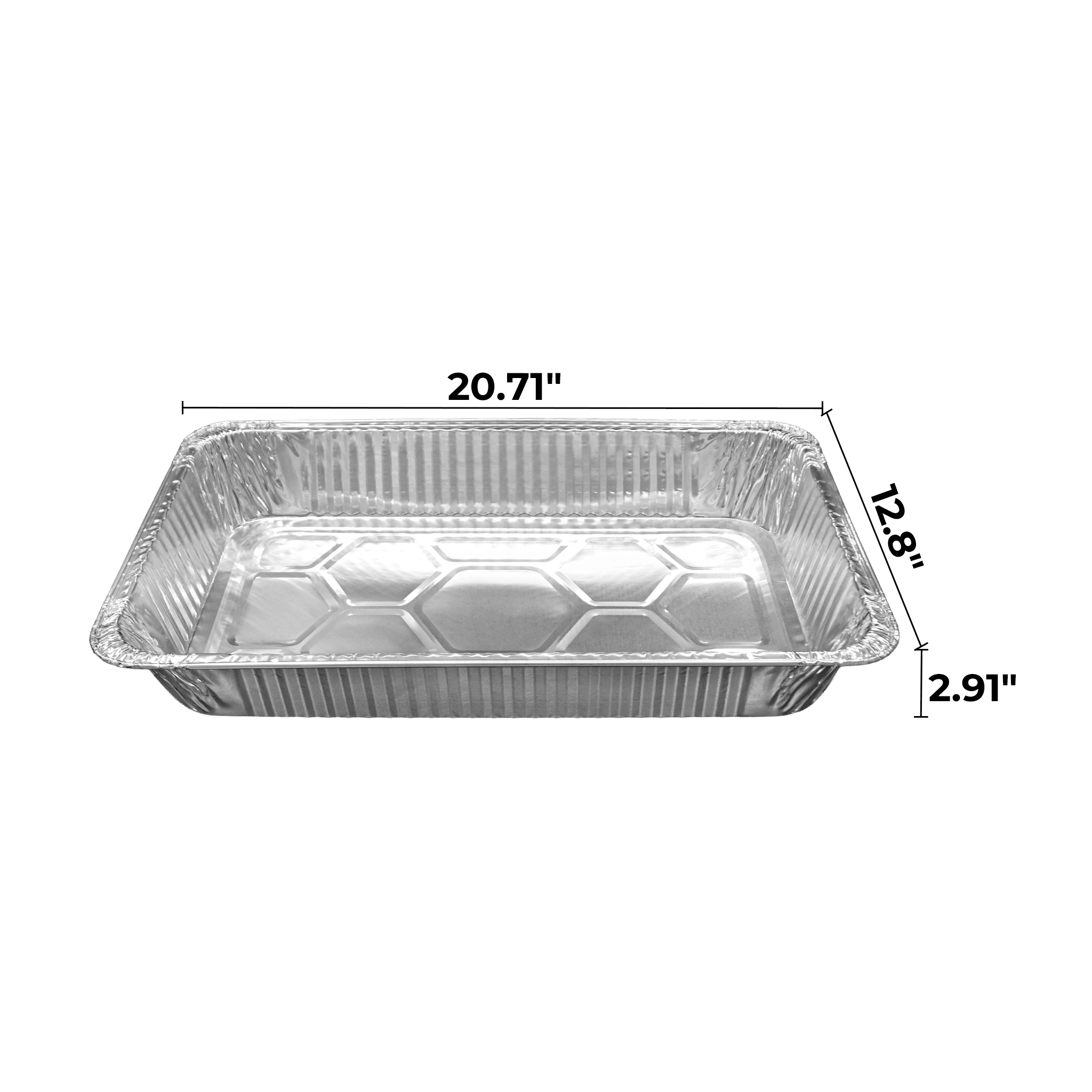 [50 ct] Full Size Foil Steam Table Pan 2.91" Depth | Deep - Biocean by Danube BlueBiocean