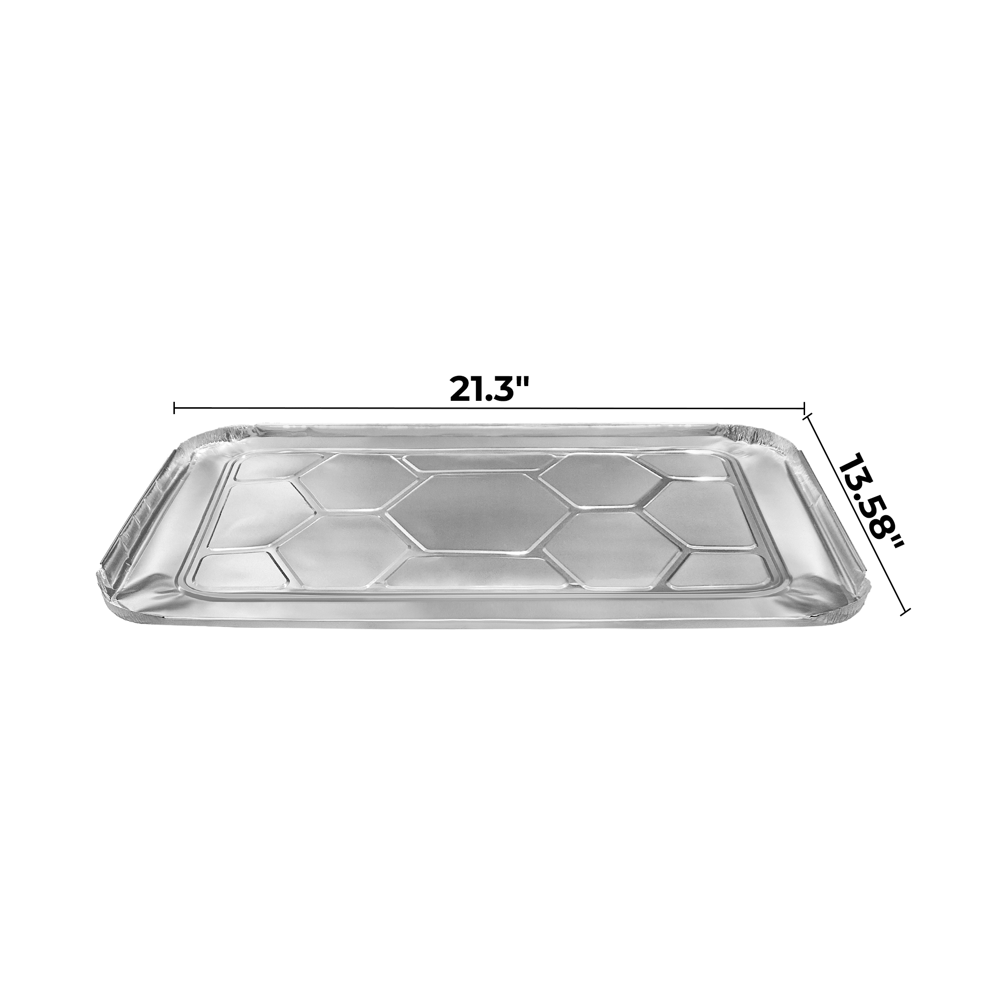 [50 ct] Full Size Foil Steam Table Pan Lid - Biocean by Danube BlueBiocean