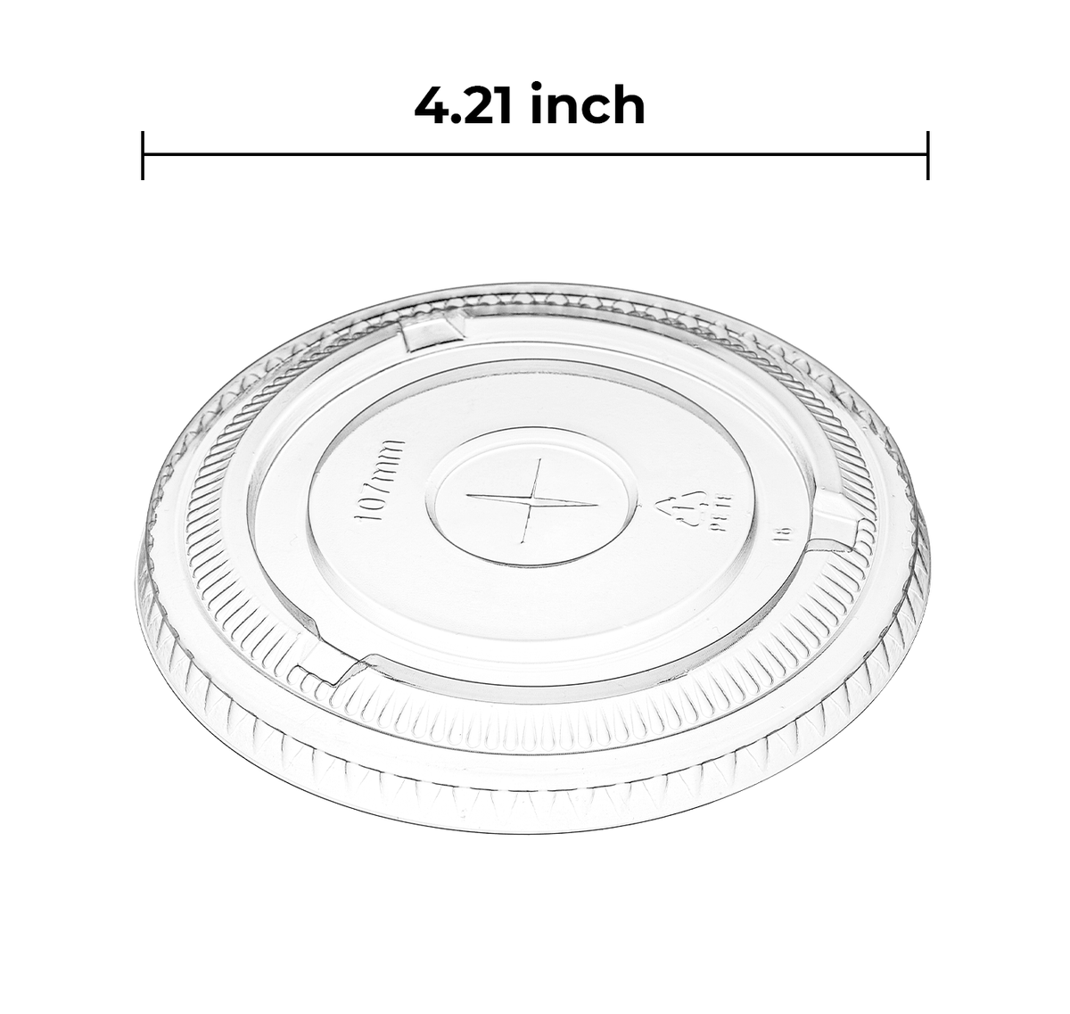 [500 ct] 107mm PET Flat Lids | Clear - Biocean by Danube BlueBiocean