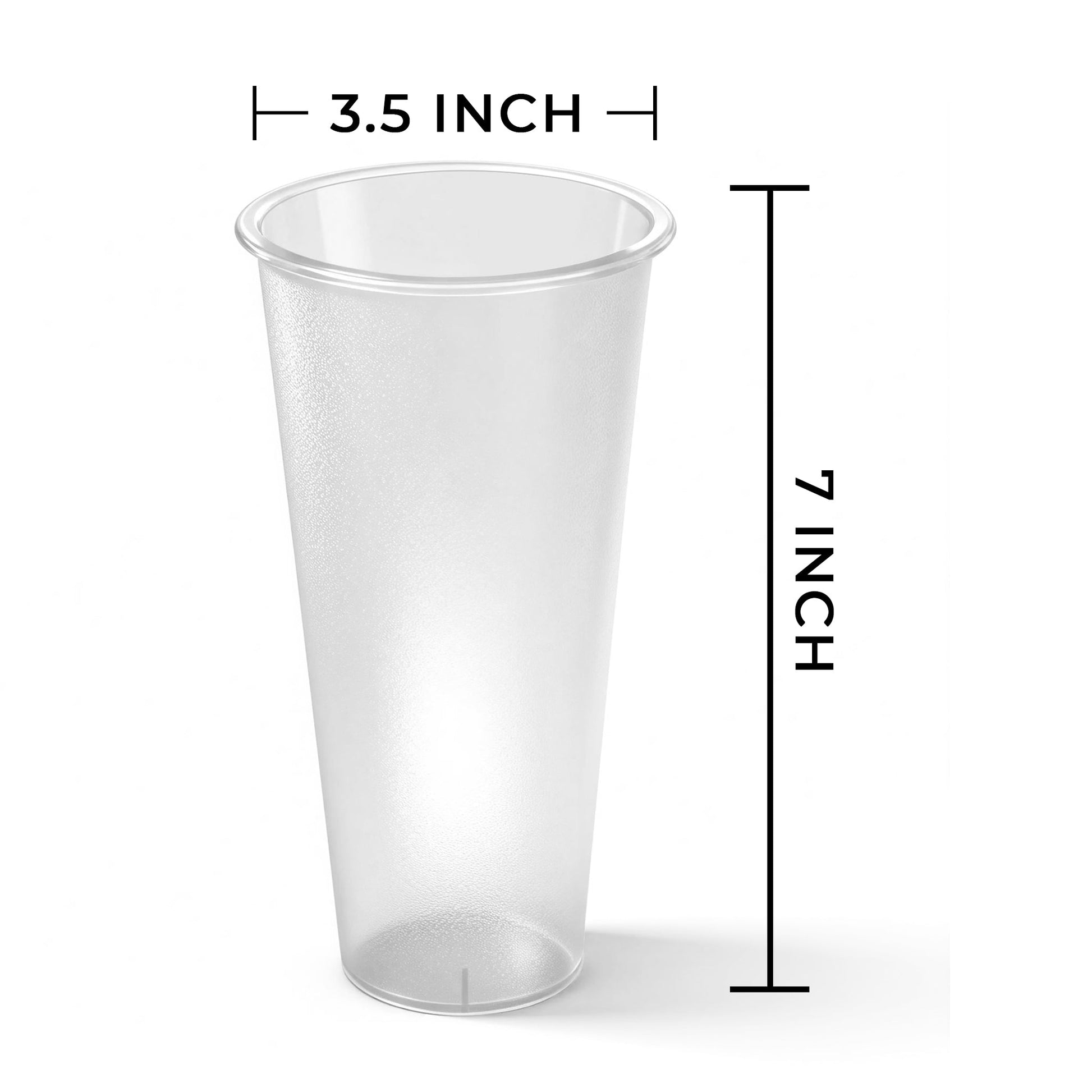 [500 ct] 24oz Tall Premium PP Cups | 90 mm | White frosted - Biocean by Danube BlueBiocean
