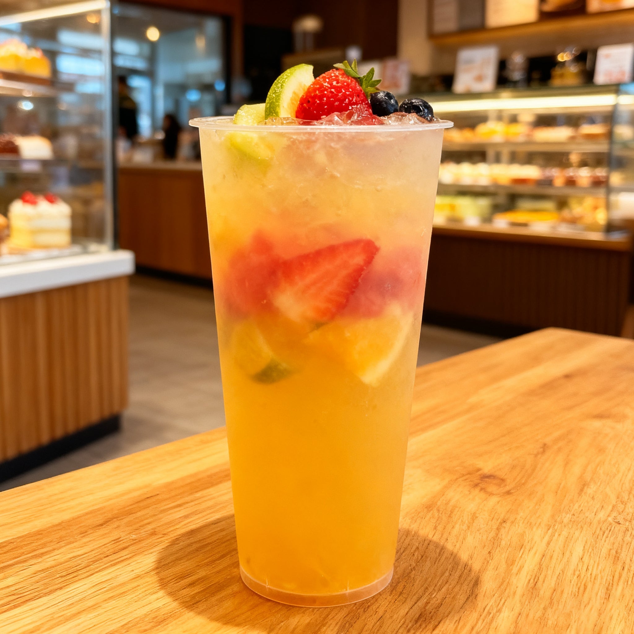 [500 ct] 24oz Tall Premium PP Cups | 90 mm | White frosted - Biocean by Danube BlueBiocean