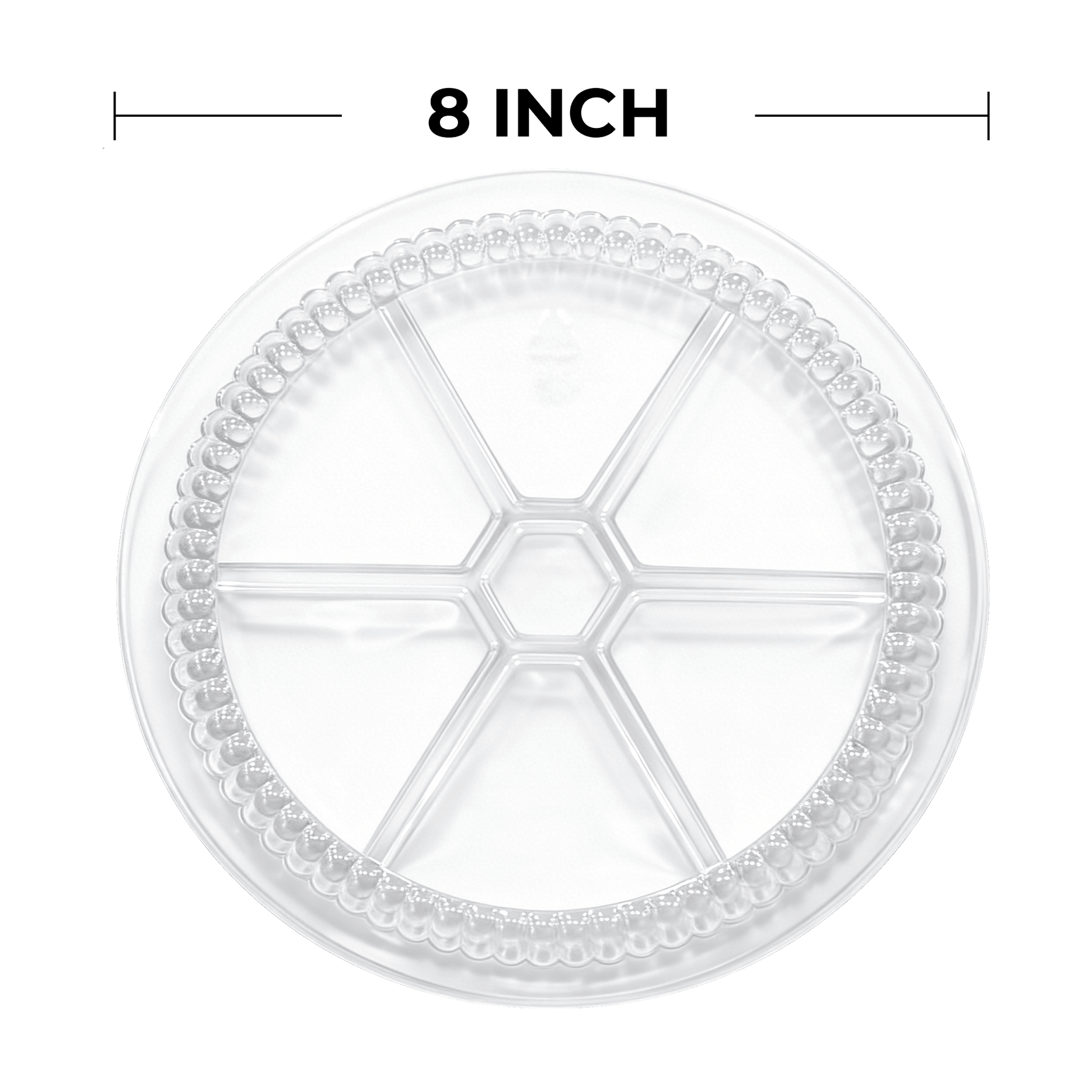 [500 ct] 8" OPS Dome Lid for Foil Pans | Round | Clear - Biocean by Danube BlueBiocean