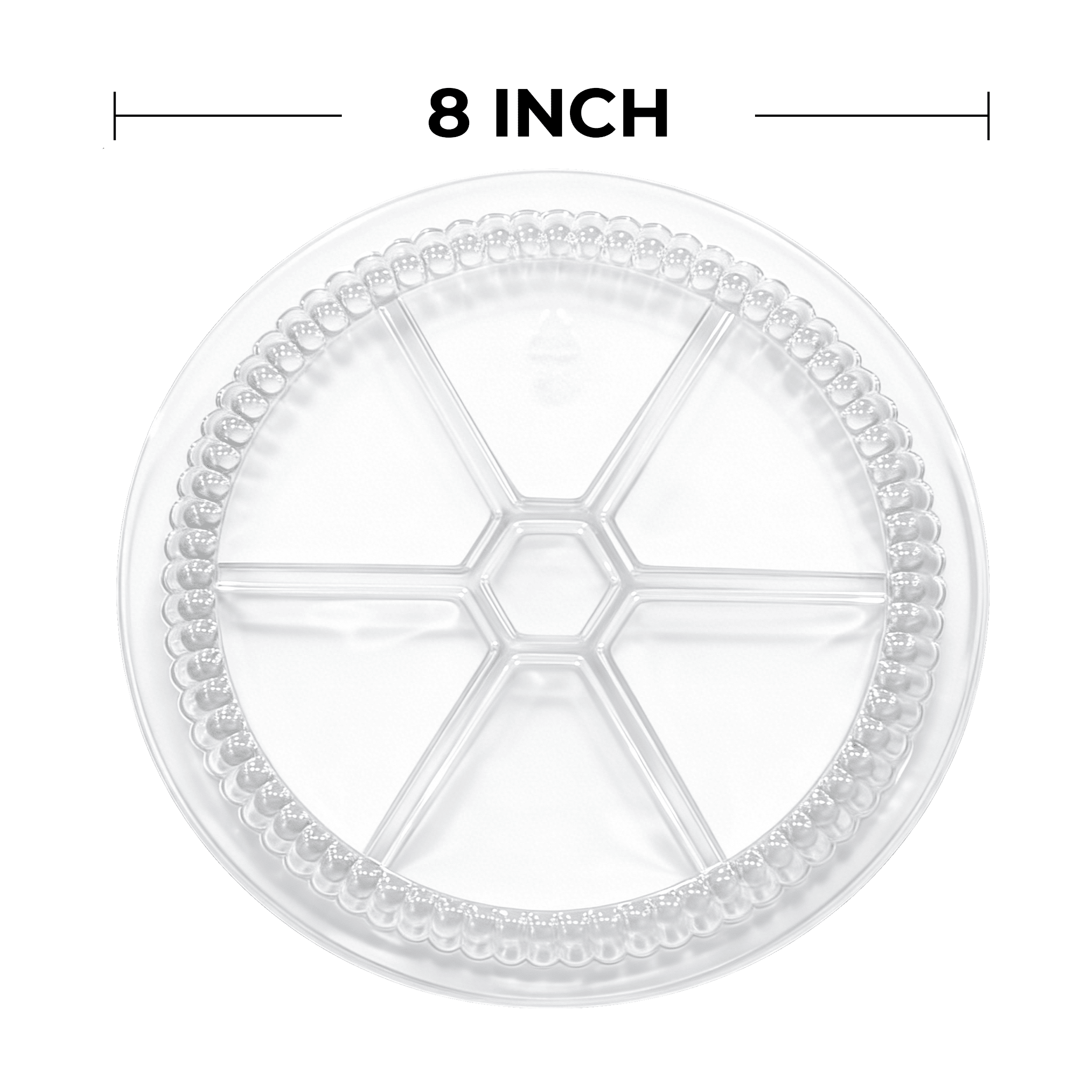[500 ct] 8" OPS Dome Lid for Foil Pans | Round | Clear - Biocean by Danube BlueBiocean