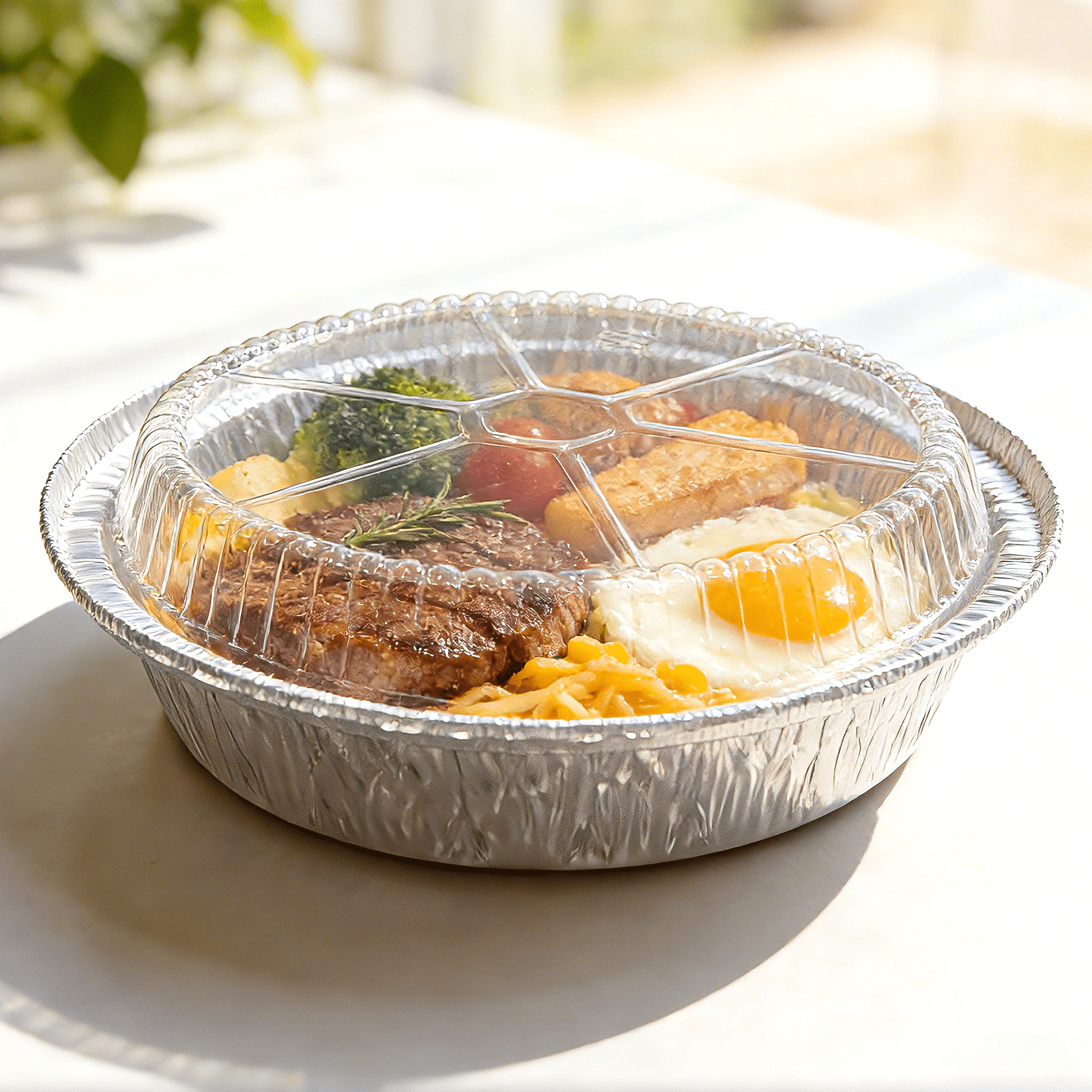 [500 ct] 8" OPS Dome Lid for Foil Pans | Round | Clear - Biocean by Danube BlueBiocean